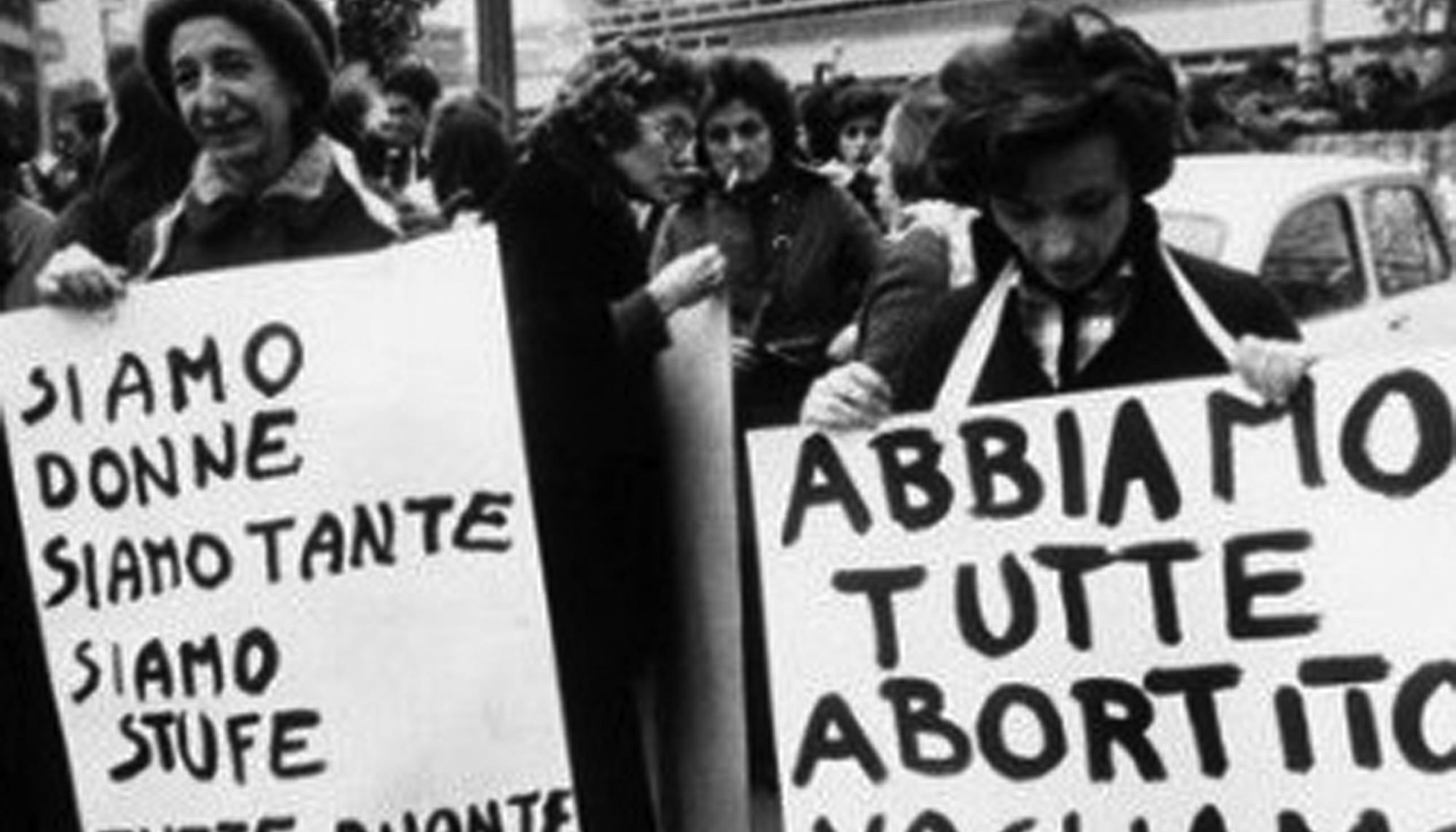 Lucha feminista por la ley del aborto en Italia