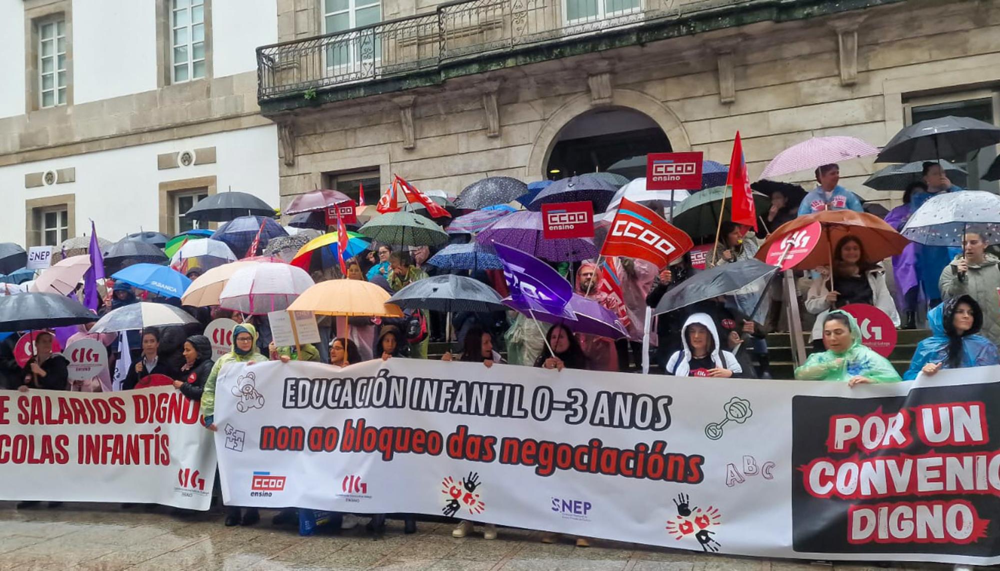 Huelga educadoras infantiles Galiza