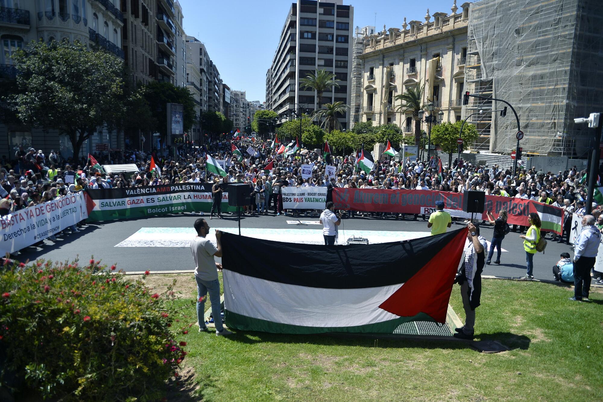 Manifestaciones País Valenciá solidaridad con Palestina 20-21 abril  - 4