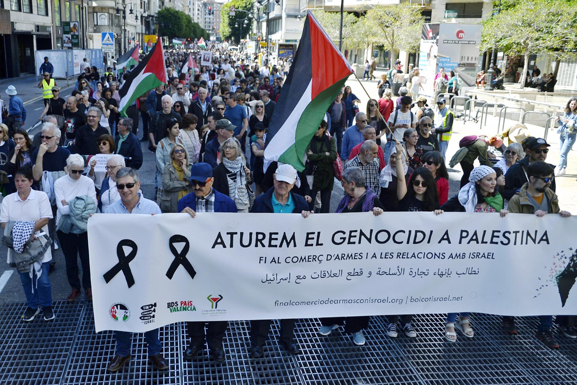 Manifestaciones País Valéncia solidaridad con Palestina 20-21 abril  - 2