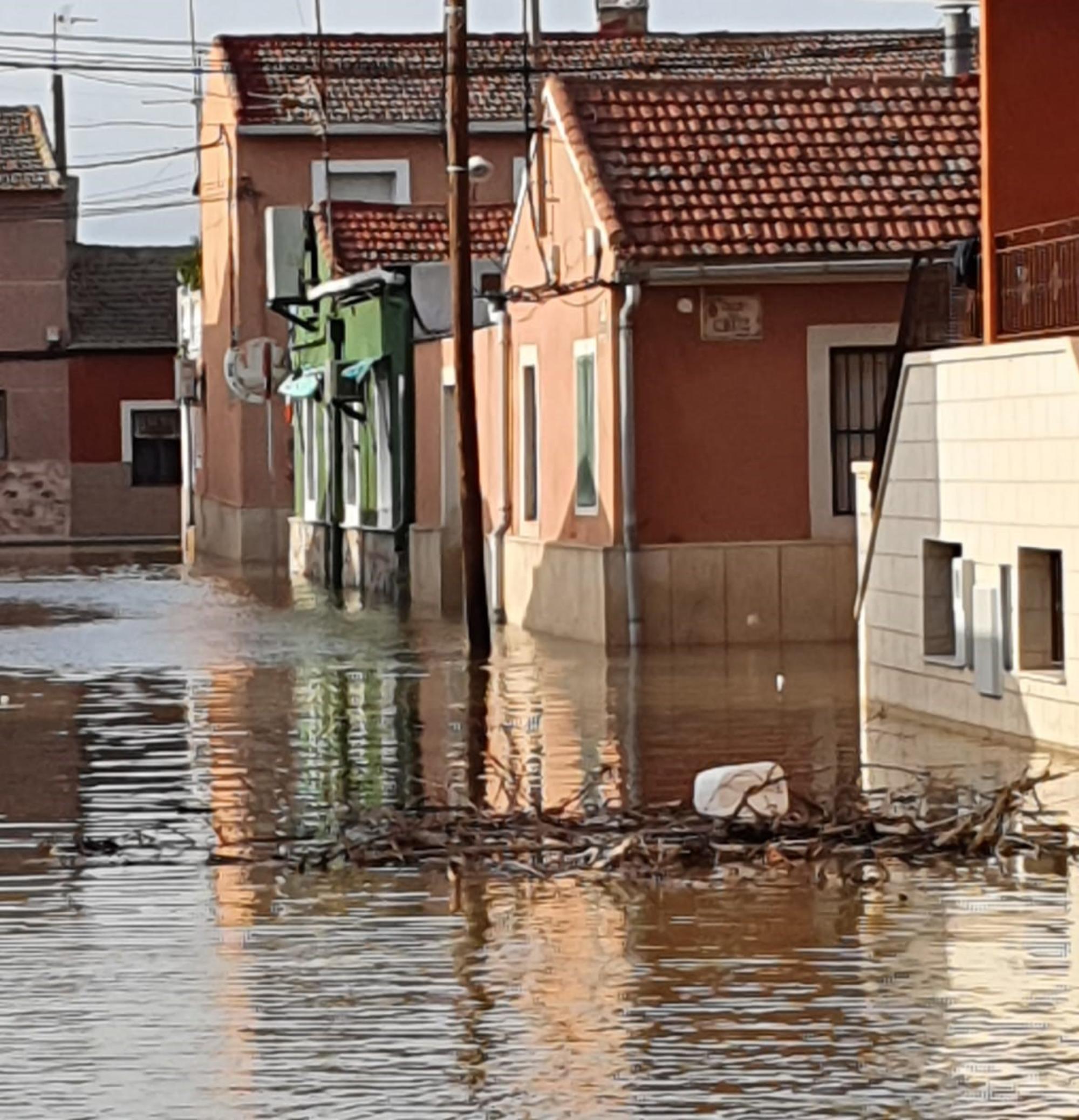 Casas inundadas por las lluvias torrenciales en Alicante