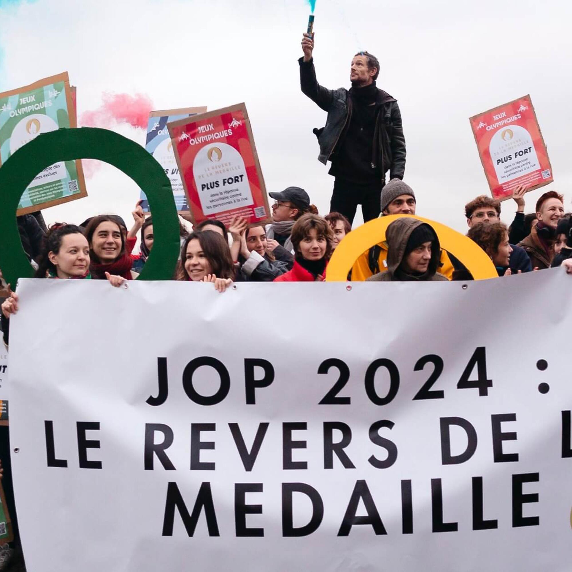 El reverso de la medalla protesta Juegos Olímpicos Paris