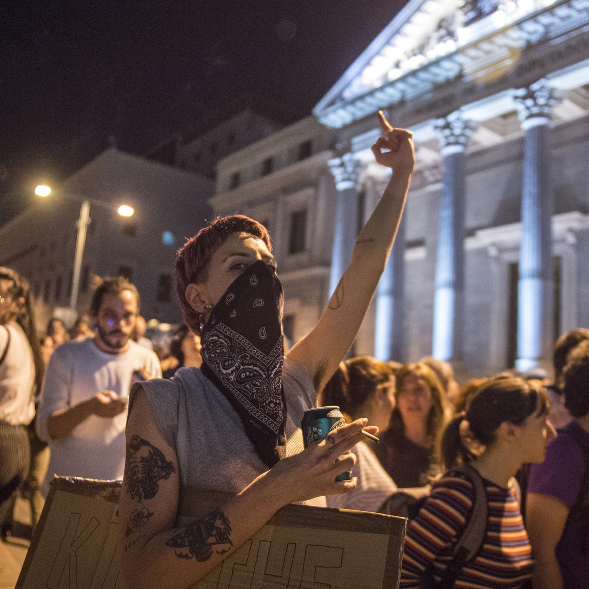 Manifestación contra la sentencia de la Manada, el 26 de abril en Madrid. 