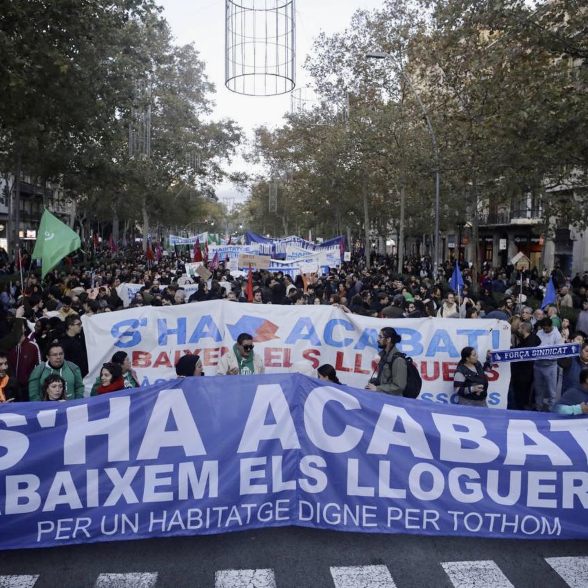 Manifestación vivienda Barcelona 23N