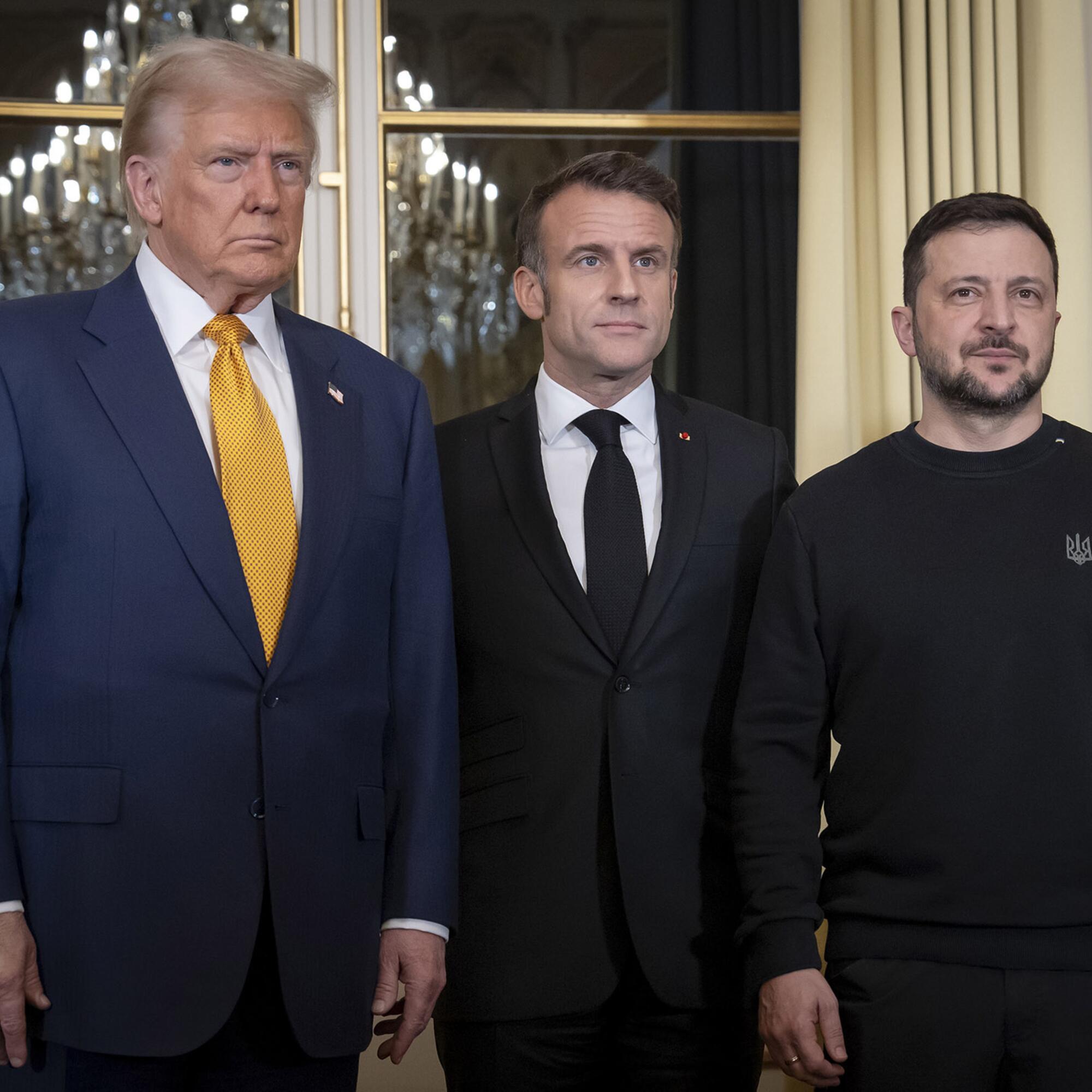 Donald Trump  Macron y Zelensky