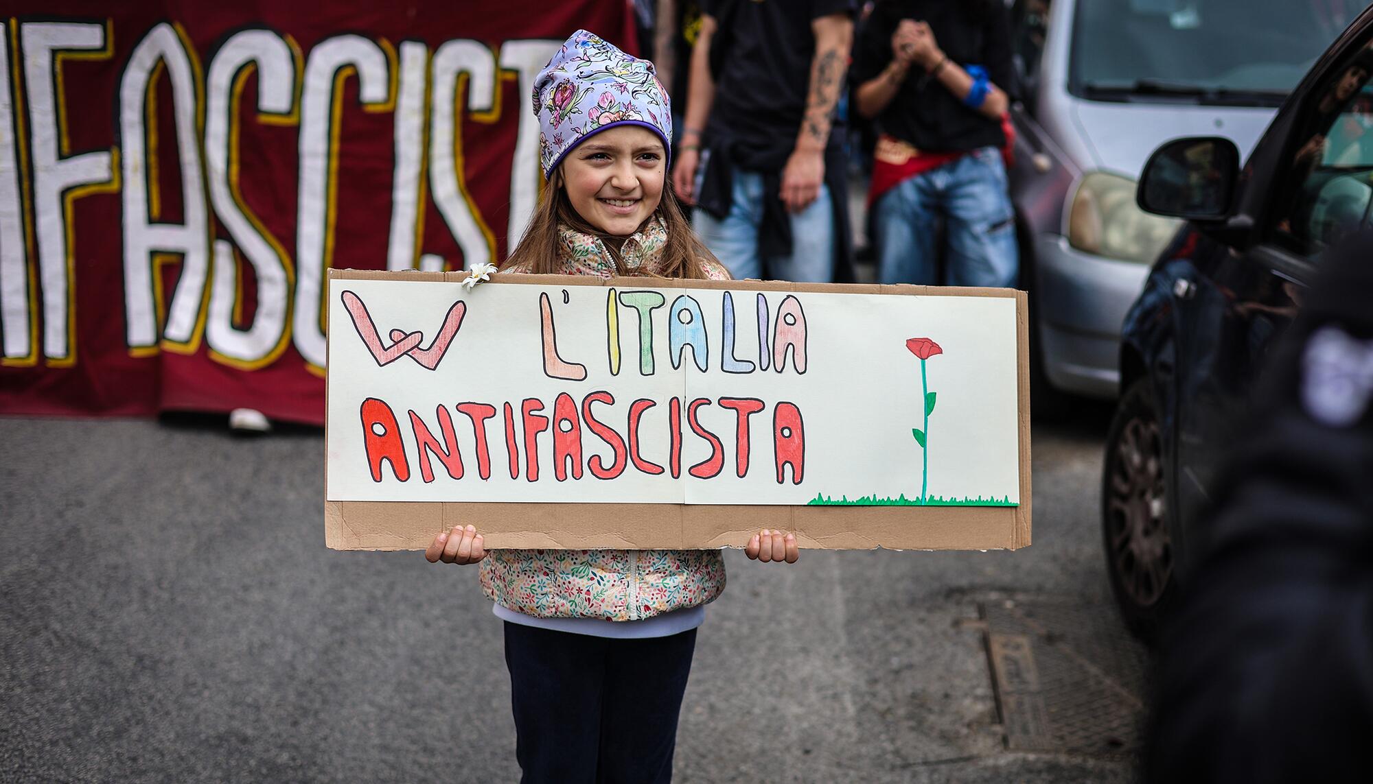 Manifestación antifascista en Roma - 12