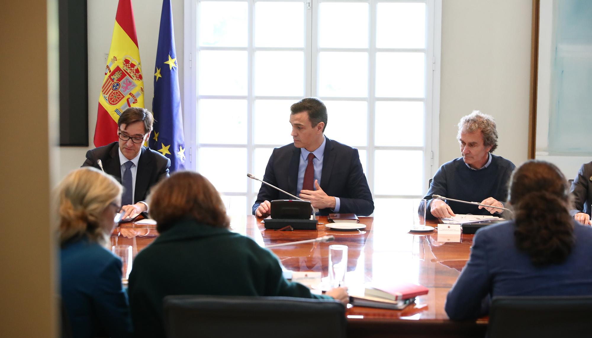 Pedro Sánchez preside la reunión interministerial para la coordinación de la respuesta al coronavirus II