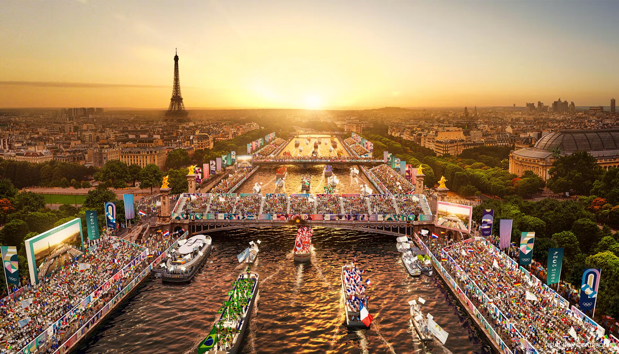 Recreación de la inauguración de los Juegos Olímpicos París 2024 el pasado 26 de julio.