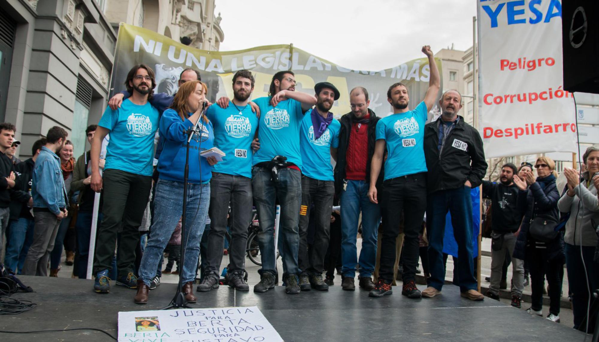 protesta por el embalse Yesa en Aragón