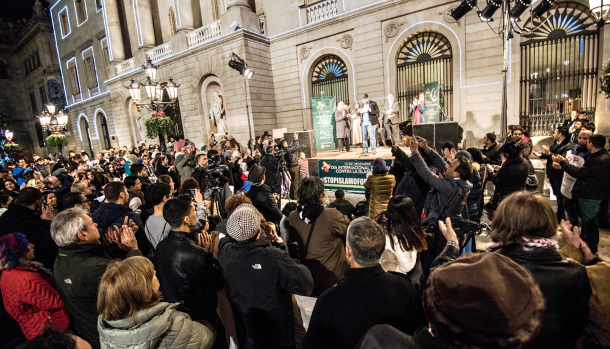 Concentración contra la islamofobia en Barcelona el pasado 12 de diciembre. 