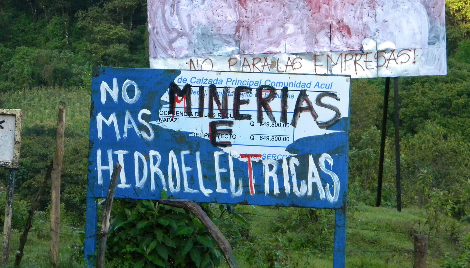 No más mineras e hidroeléctricas en Centroamérica