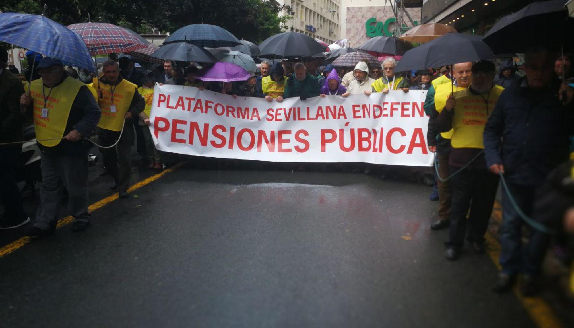 Manifestacion pensiones en Sevilla