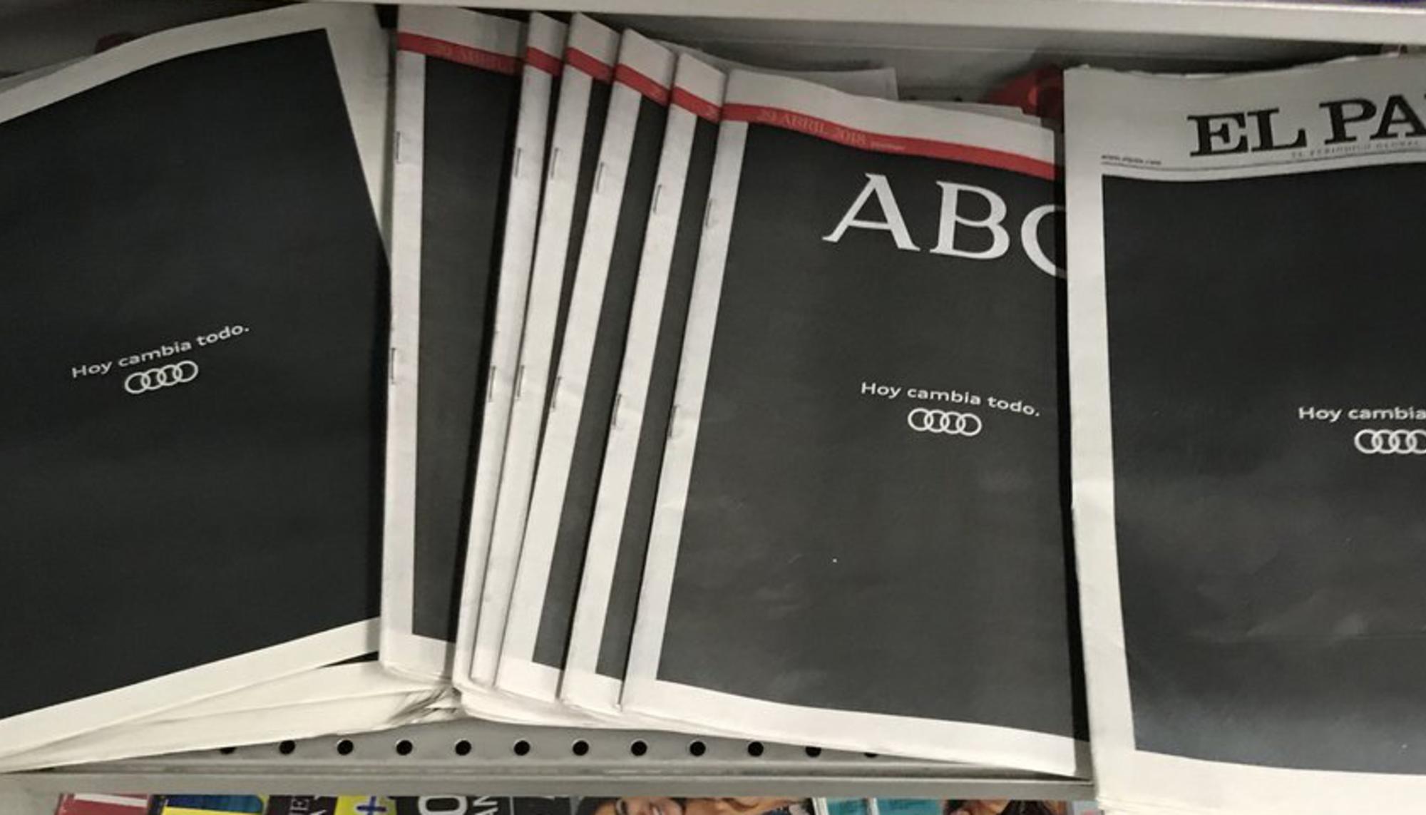 Publicidad de Audi en prensa impresa