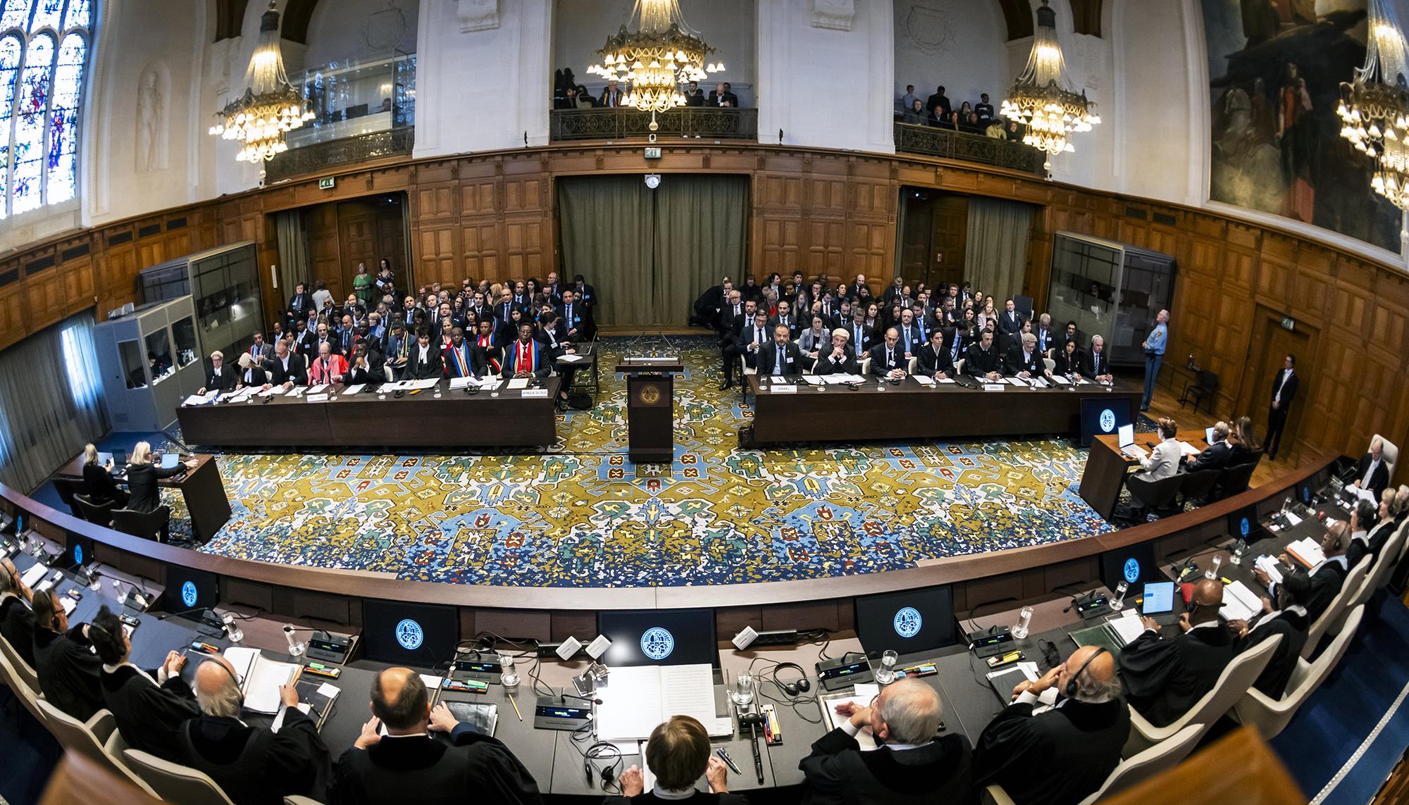 The trial against Israel for genocide begins in The Hague on January 11, 2024. Photo: International Court of Justice.