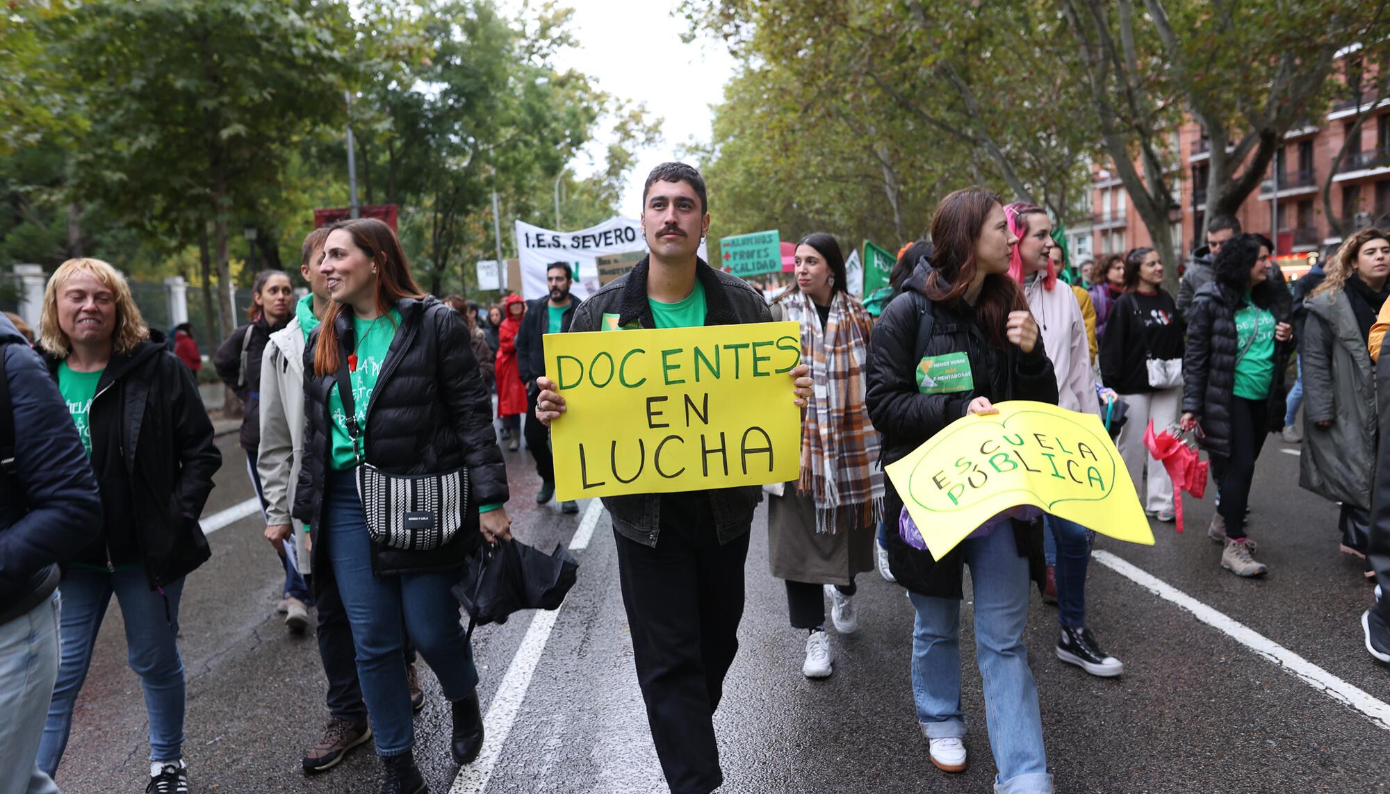 Manifestación del profesorado Huelga 29 Octubre - 6