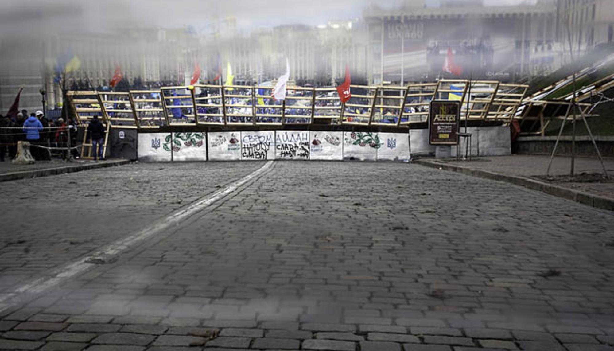 Manifestación contra el Gobierno en Kiev