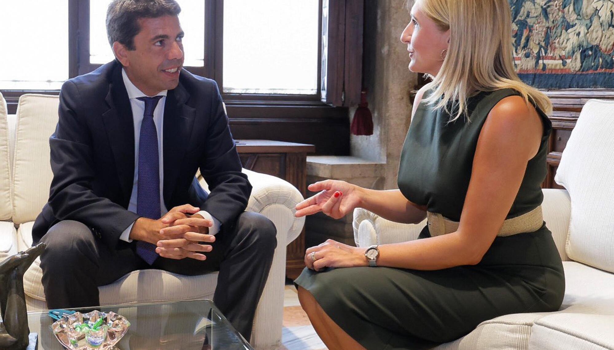 Carlos Mazón y Salomé Pradas en una reunión