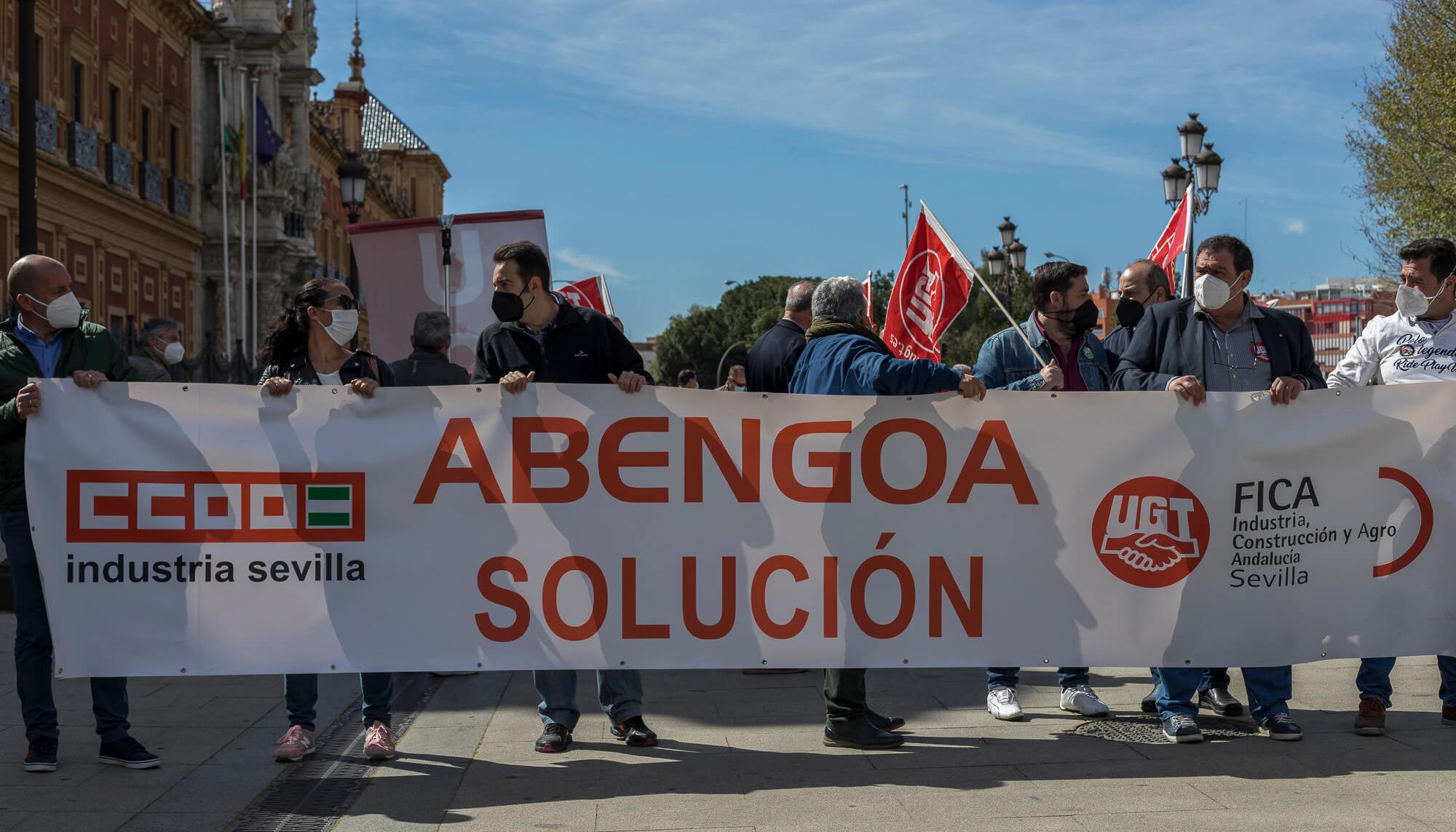 Manifestación trabajadores Abengoa Sevilla 01