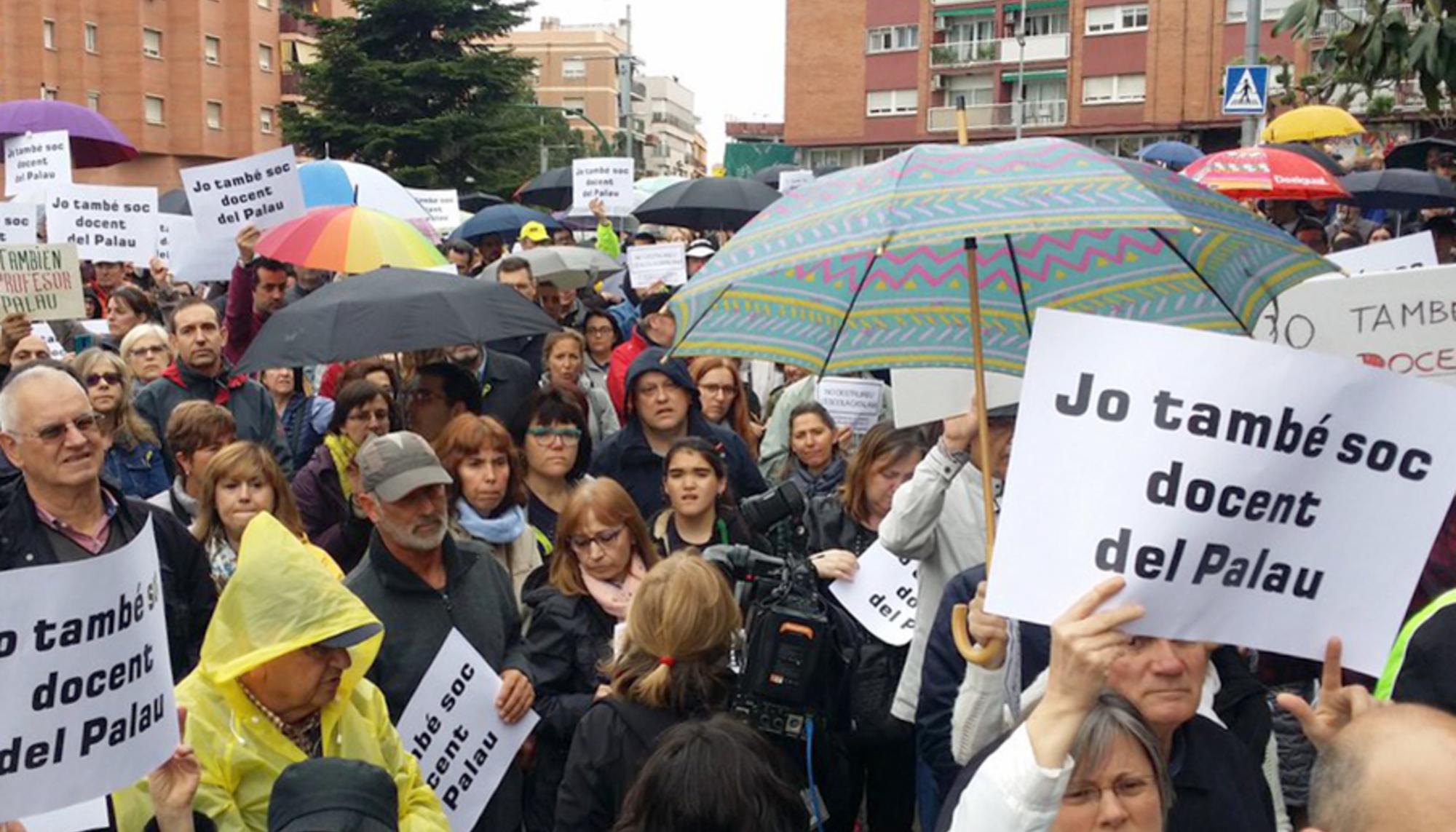 Manifestación apoyo IES El Palau de Sant Andreu de la Barca