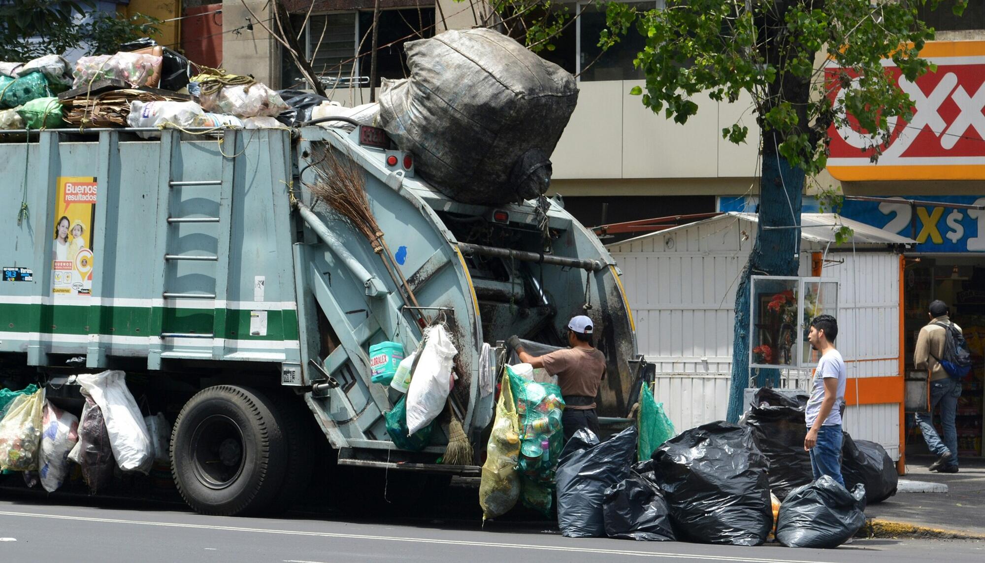 Camión de basura en Ciudad de México