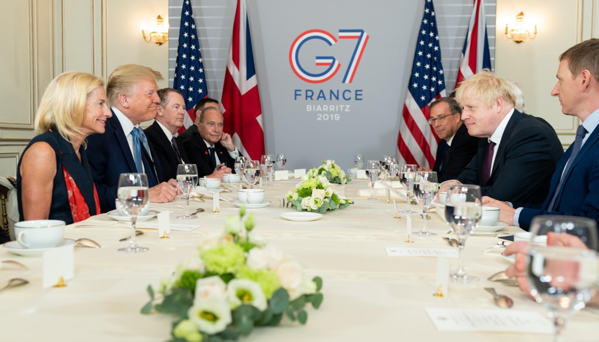 Reunión en el G7 entre Trump y Johnson