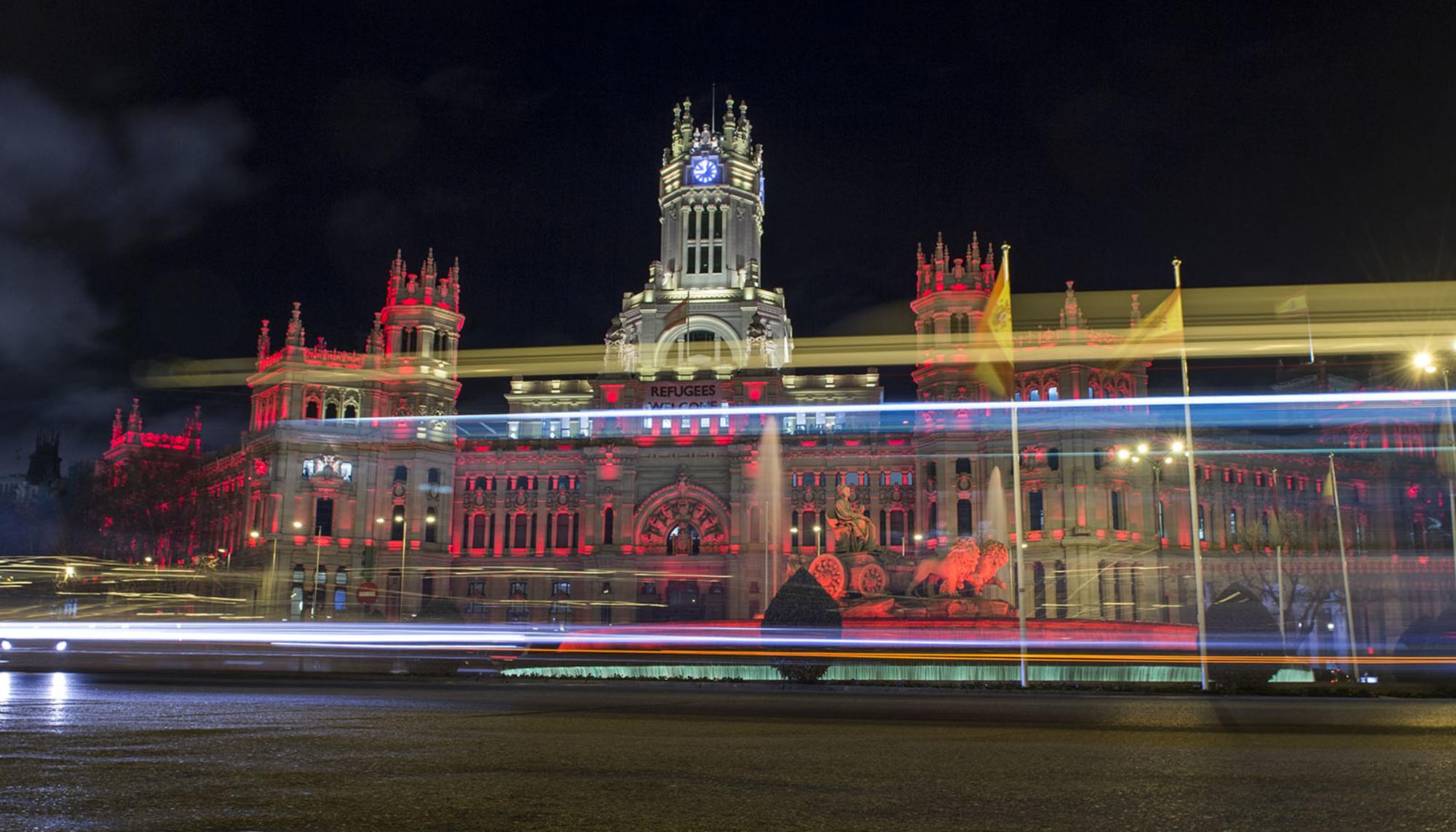 Ayuntamiento de Madrid por la noche