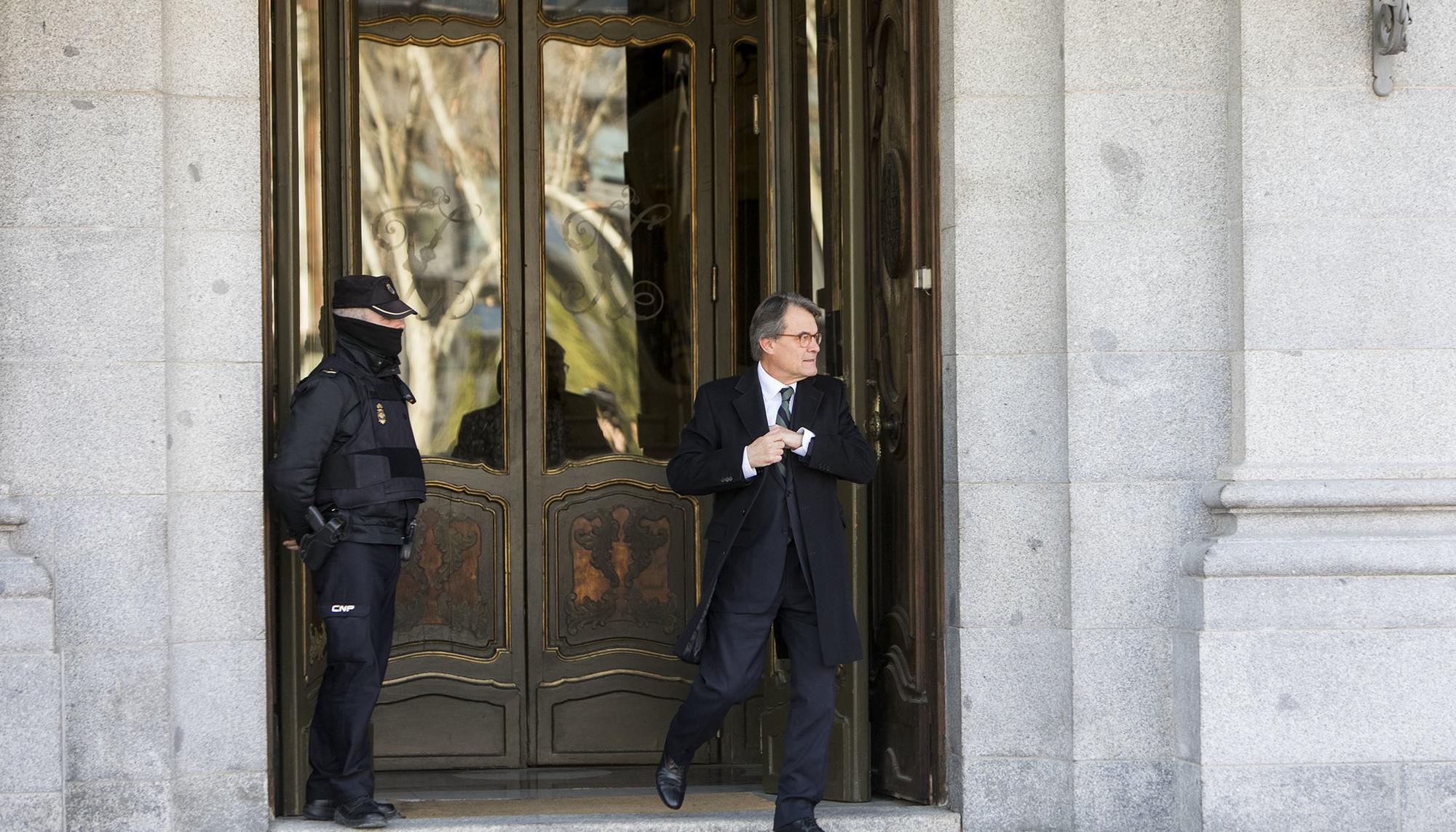 Artur Mas a la salida del Tribunal Supremo