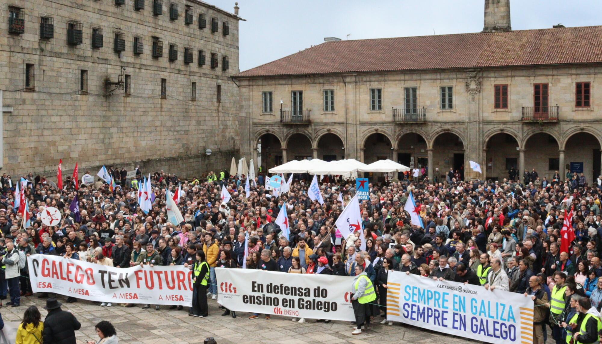 Manifestación galego Santiago