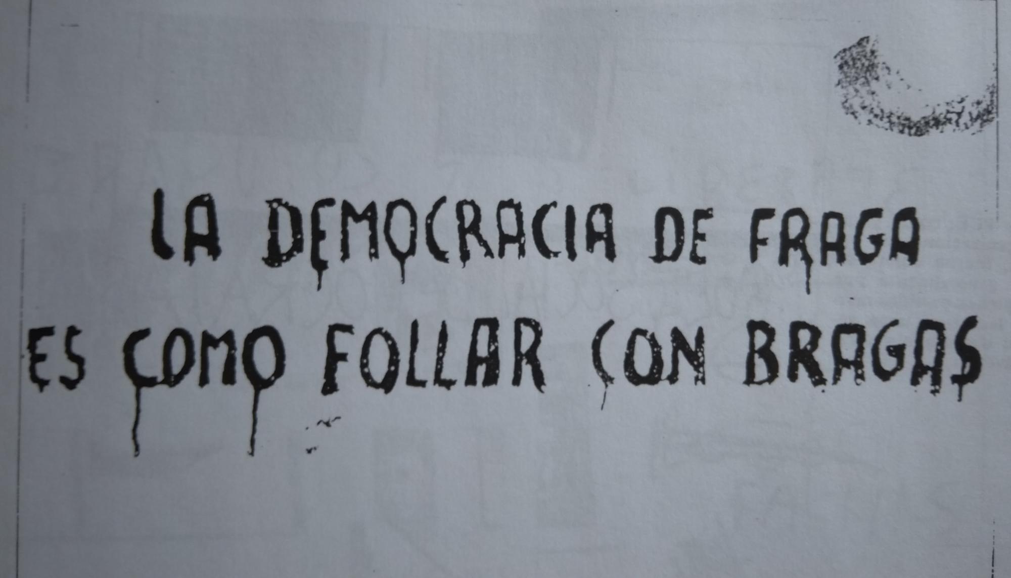 Cartel "democracia de Fraga"