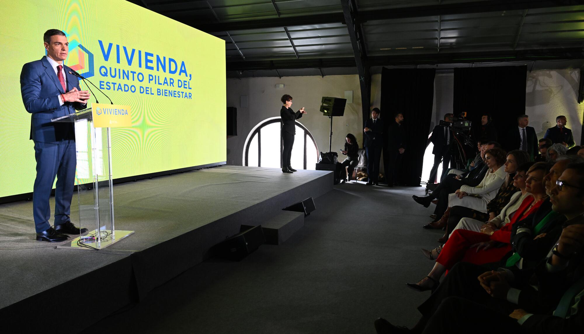 Pedro Sánchez en el foro de vivienda de este 13 de enero de 2024.