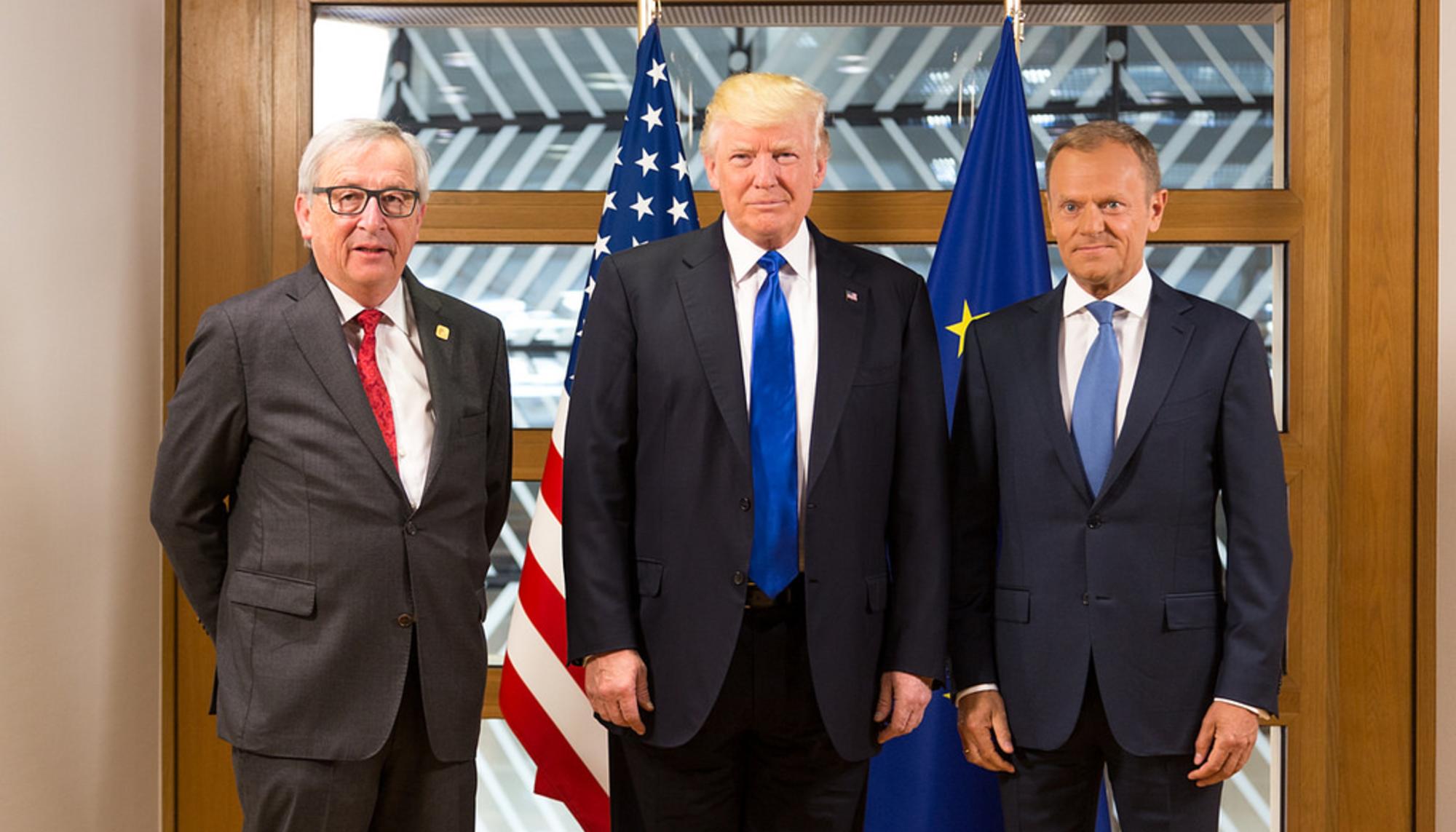 Trump Tusk y Juncker