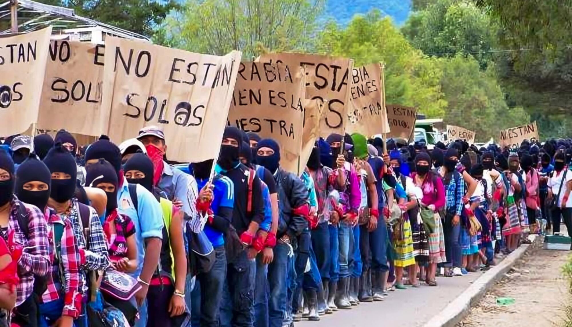 Despedida de familiares de estudiantes de Ayotzinapa