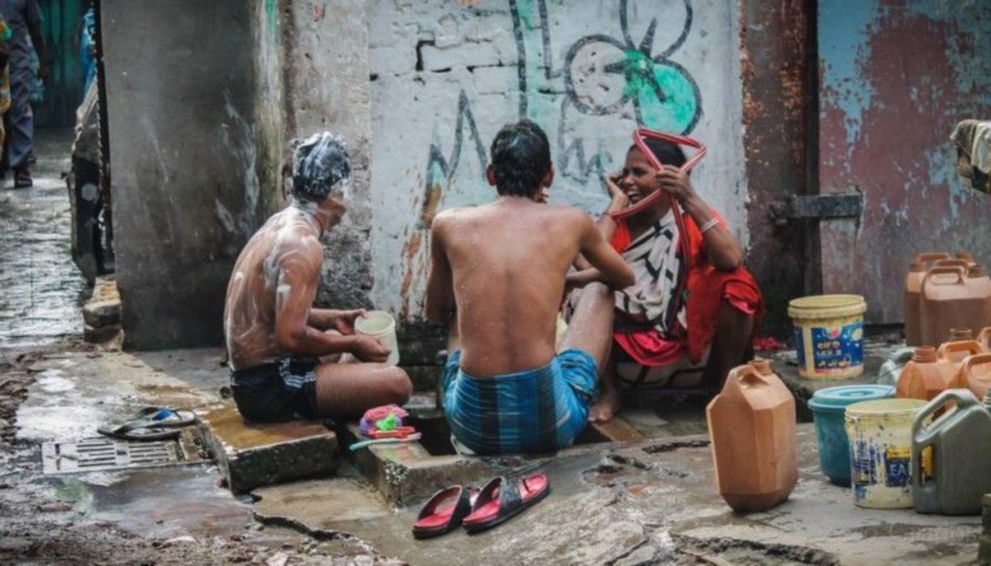 Personas en Calcuta (India)