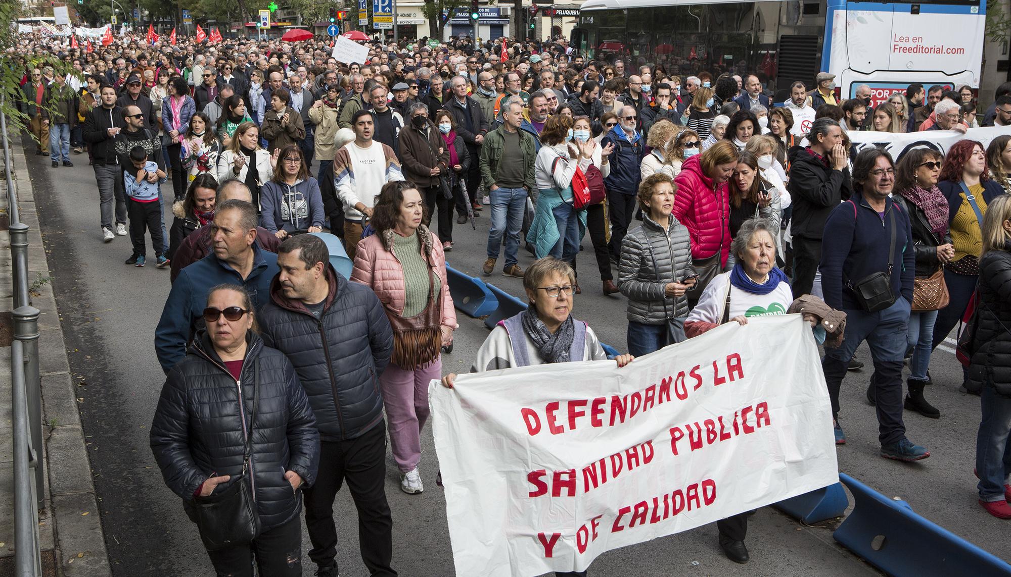 Manifestación por la sanidad pública en Madrid, columna Este - 1