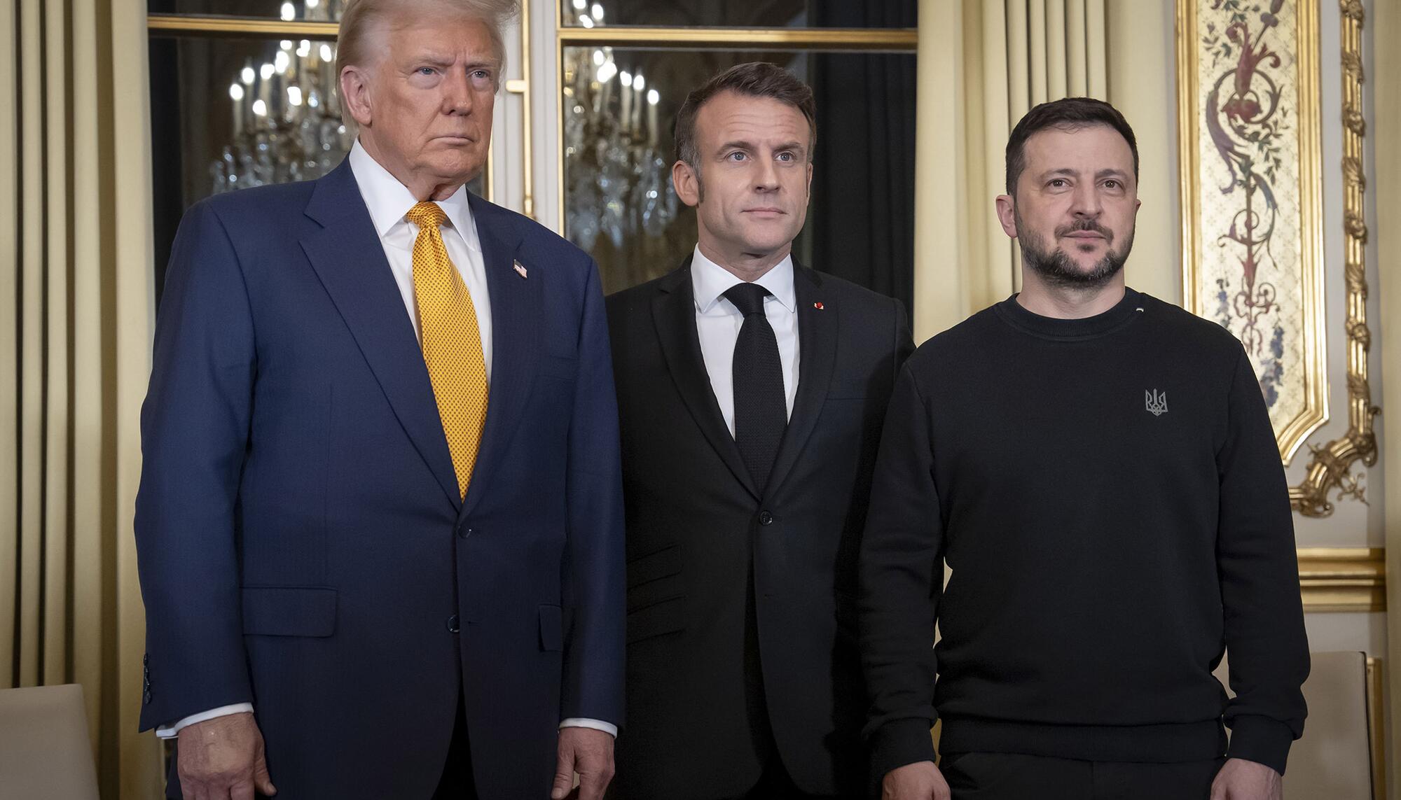 Donald Trump  Macron y Zelensky