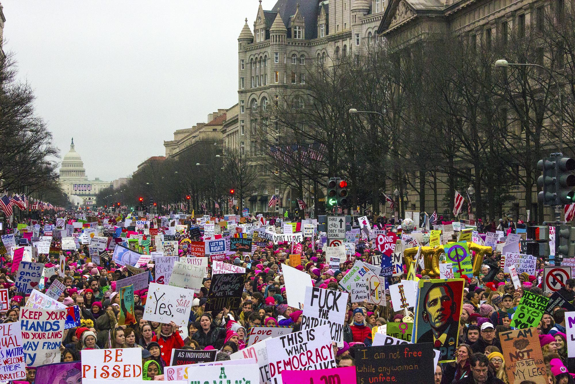 Manifestación antiTrump en Washington