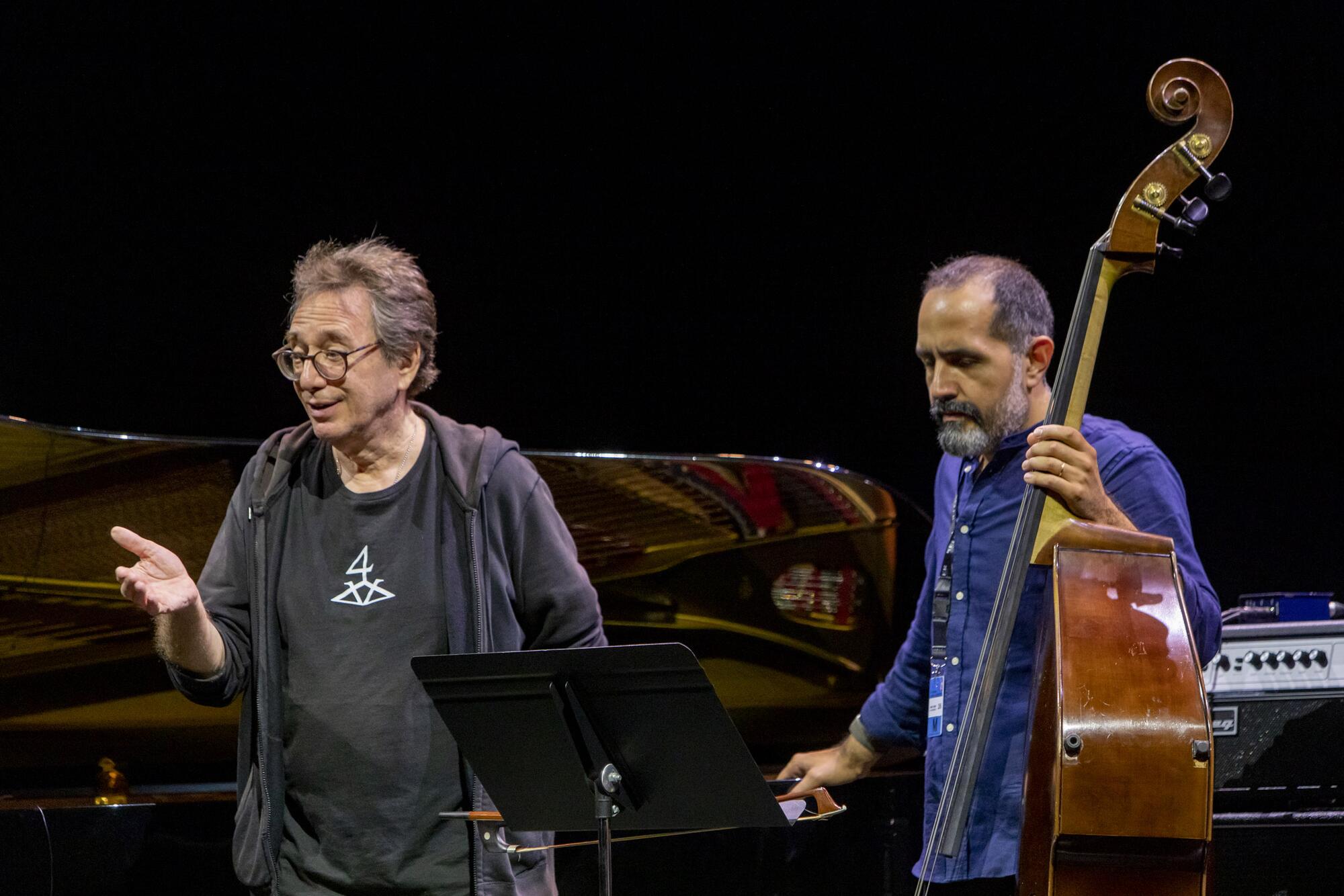 Prueba de sonido de John Zorn en el festival Jazzaldia 2024