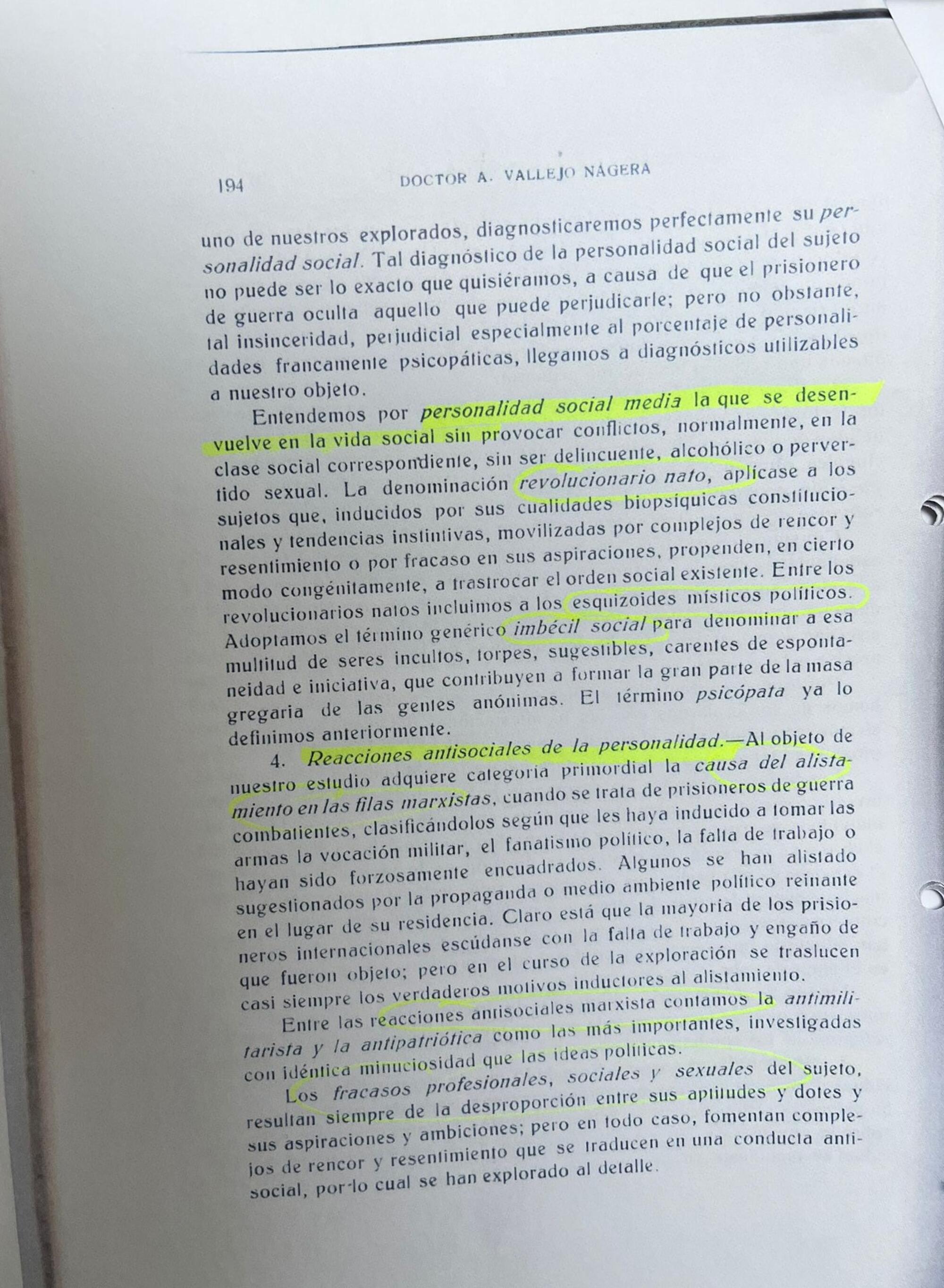 “Biopsiquismo del Fanatismo Marxista”, por el Dr. Vallejo Nágera. Documentos aportados por Ana Mancho