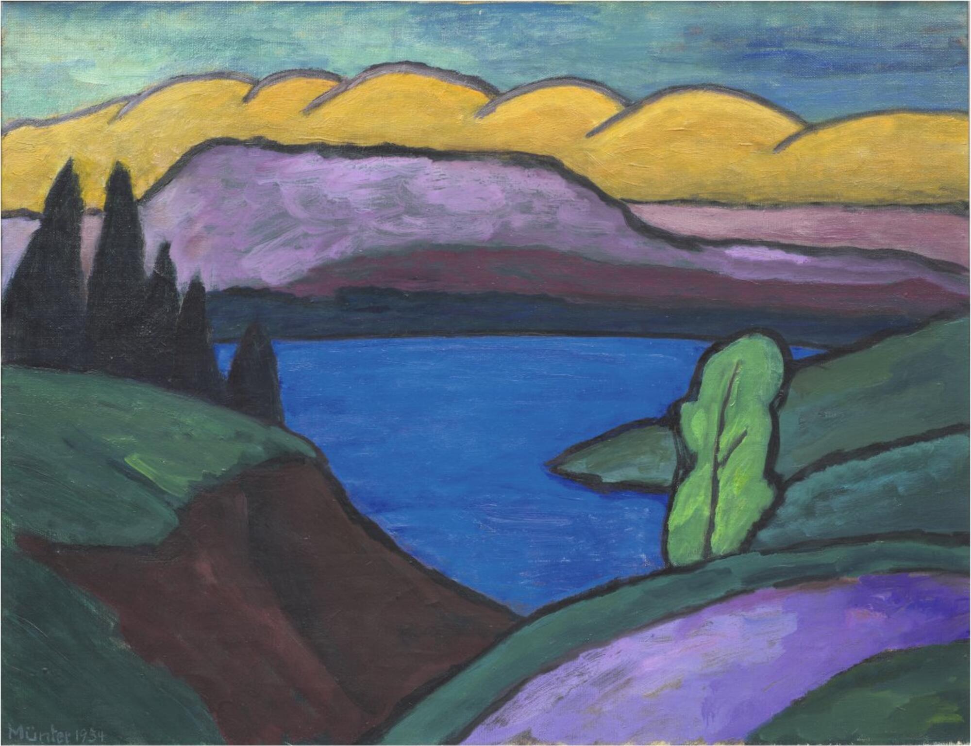 El lago azul, Gabriele Münter, 1954