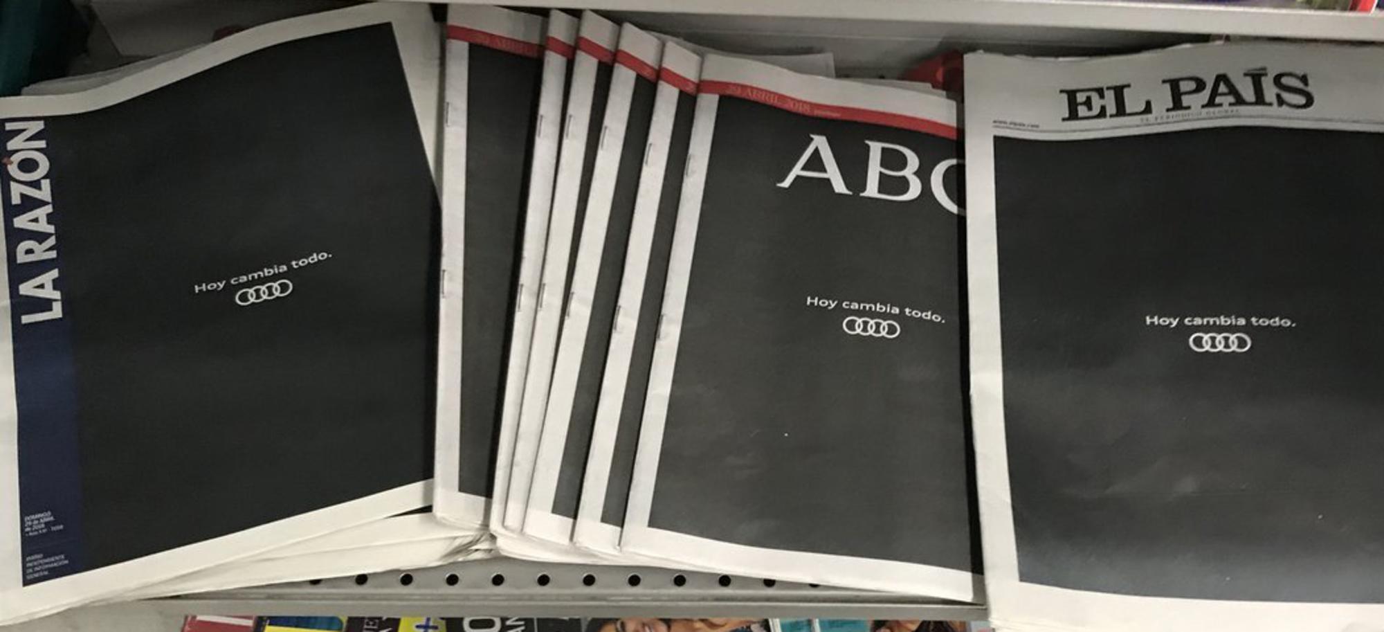 Publicidad de Audi en prensa impresa