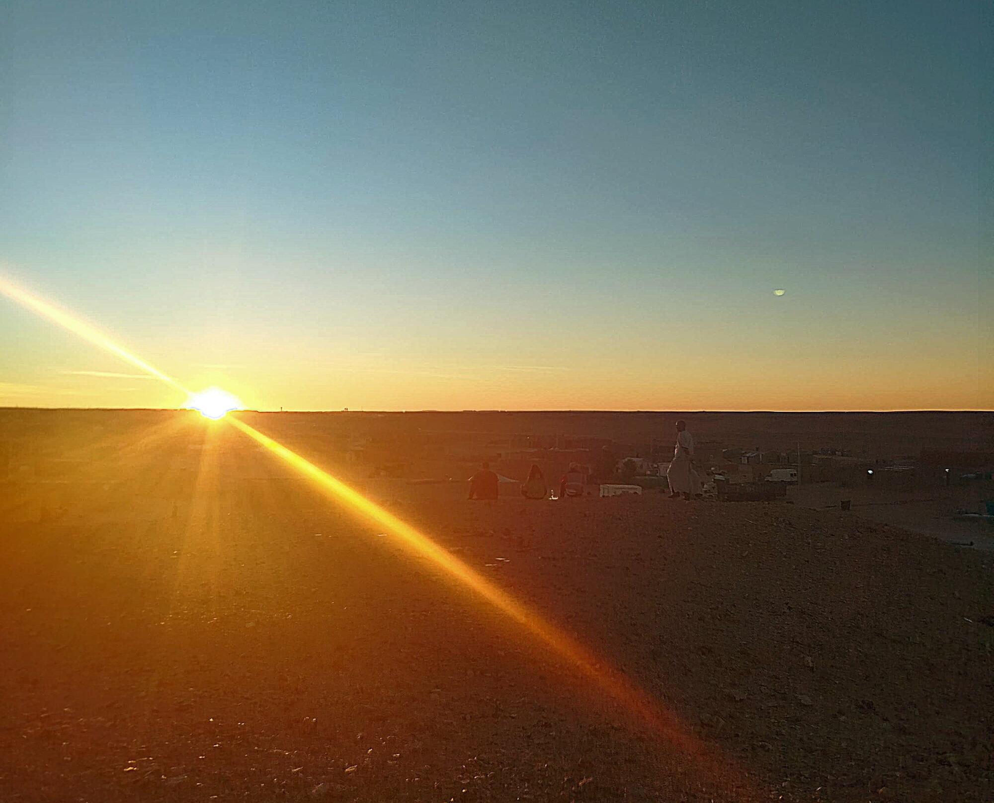 Atardecer en Sahara Occidental.