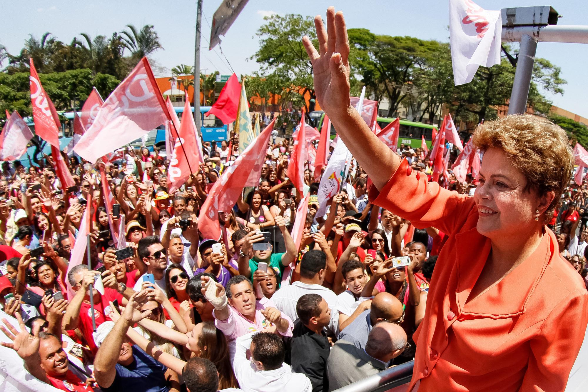Dilma Roussef, en un acto de campaña.