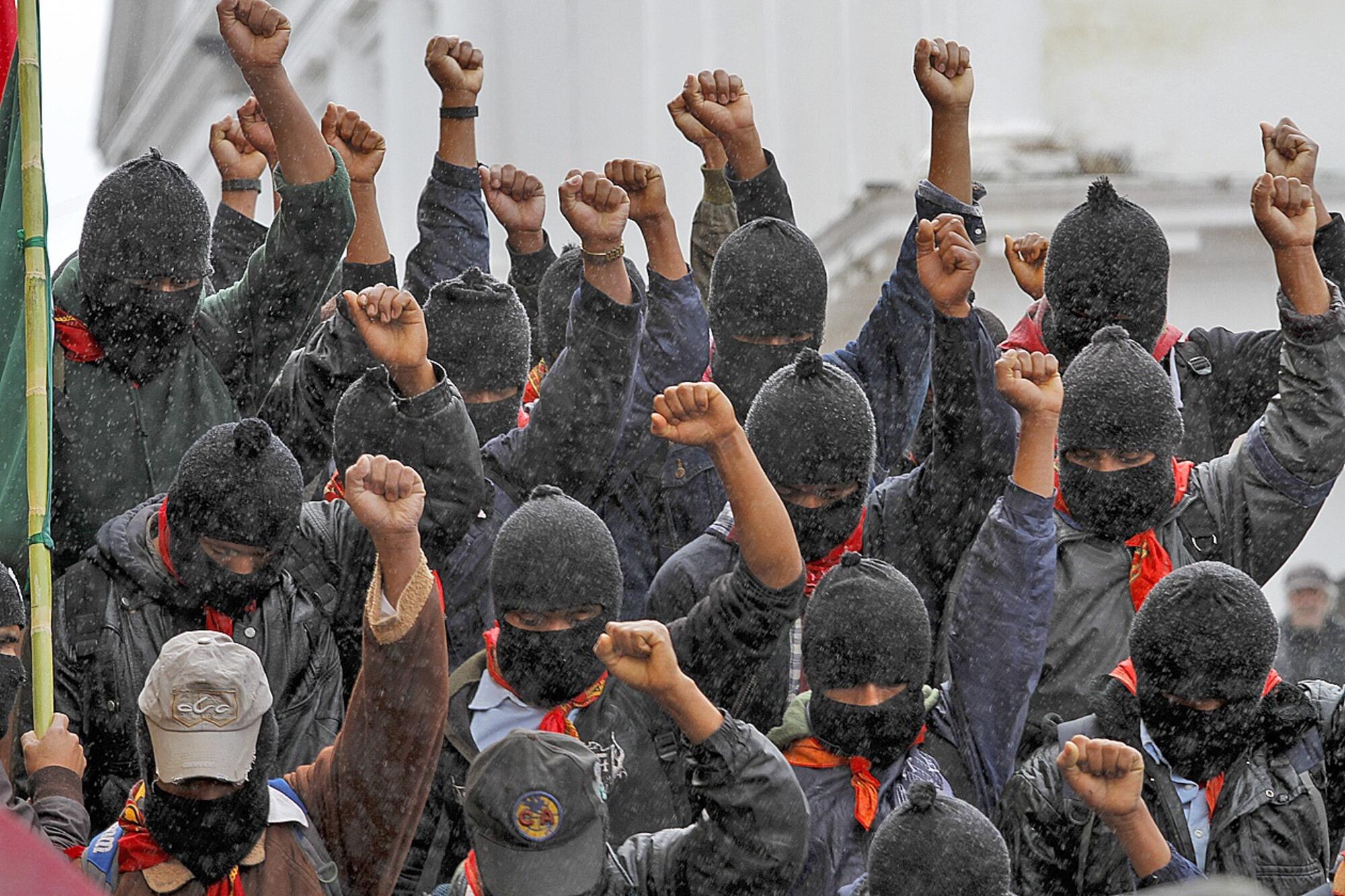 Manifestación del silencio del 21 de diciembre de 2012 en San Cristóbal de las Casas