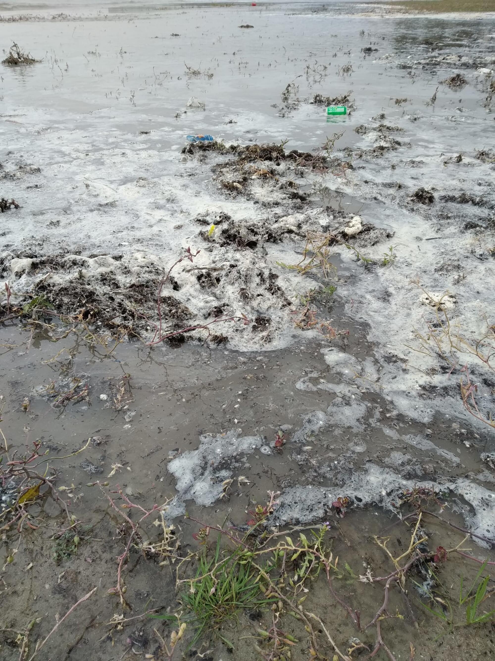 mierda flotando en san gabriel