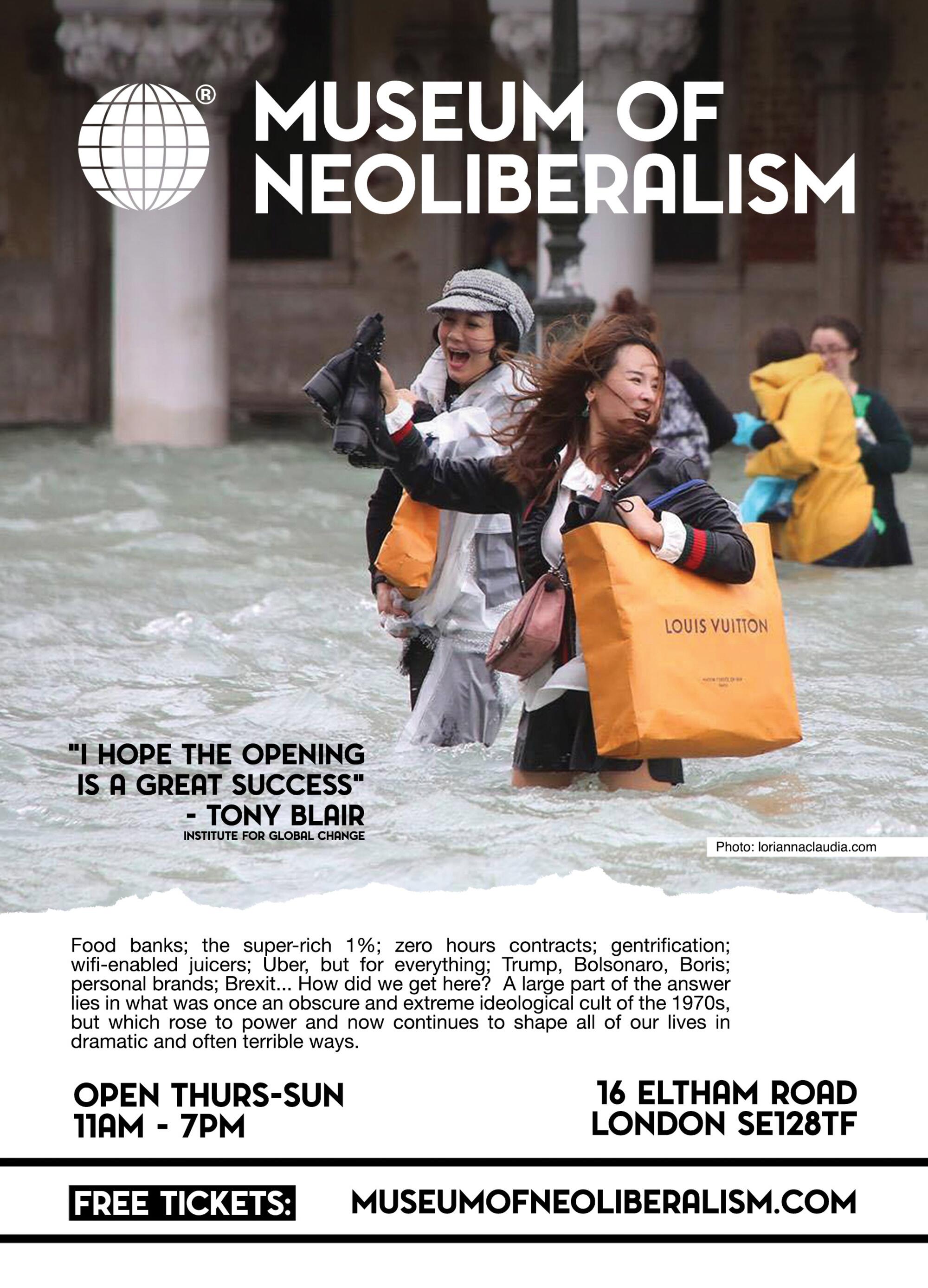 Un cartel del Museo del Neoliberalismo en Londres