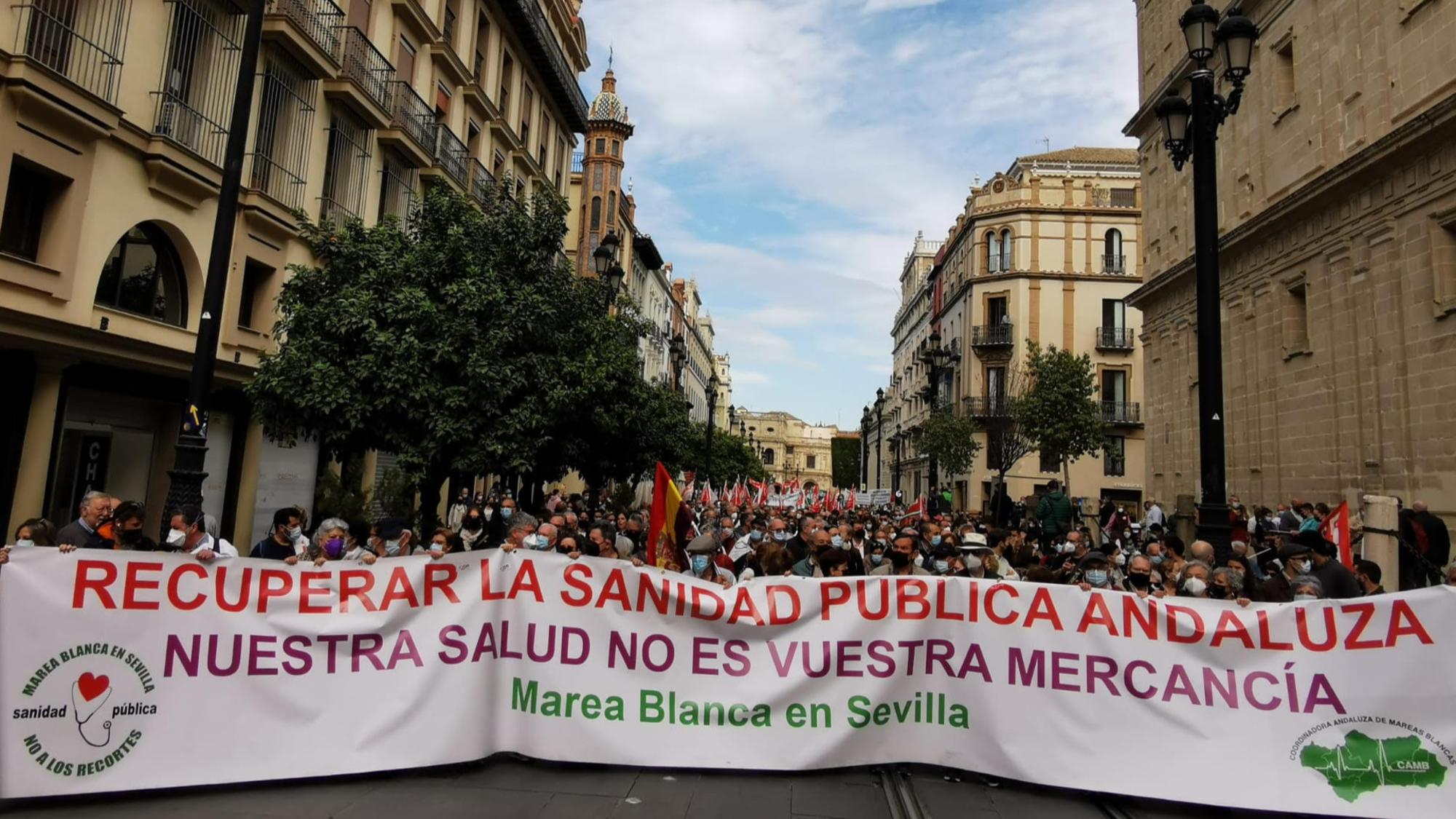 Manifestación Marea Blanca Sevilla