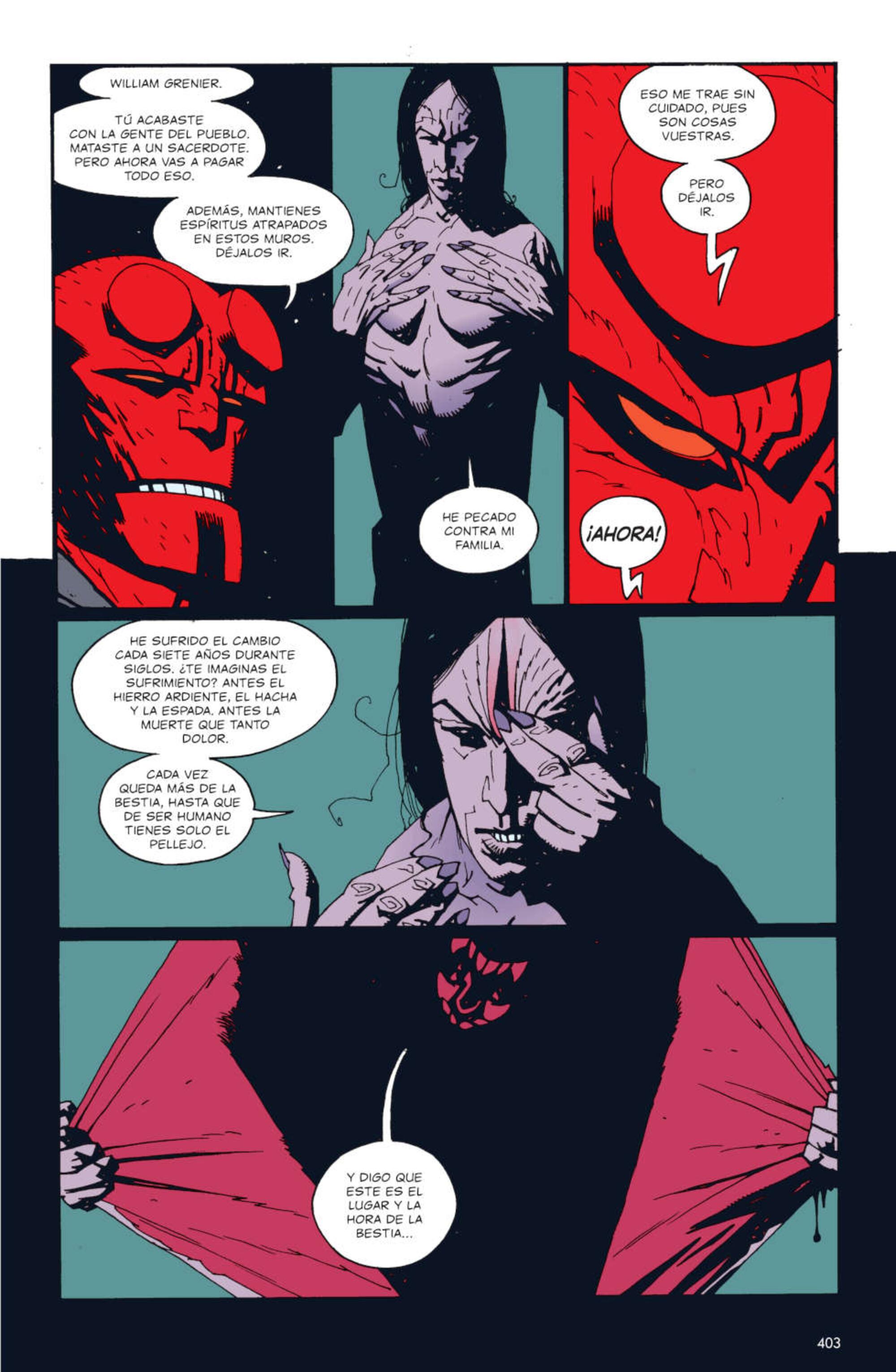 Página del cómic ‘Hellboy’, de Mike Mignola