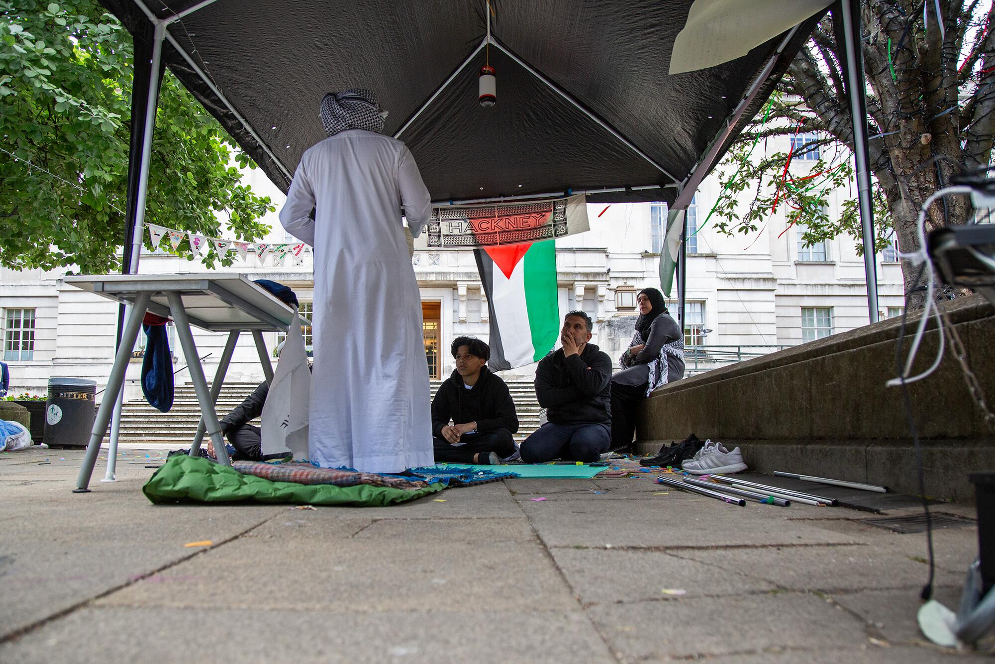 Acampada Palestina Hackney en Londres 01