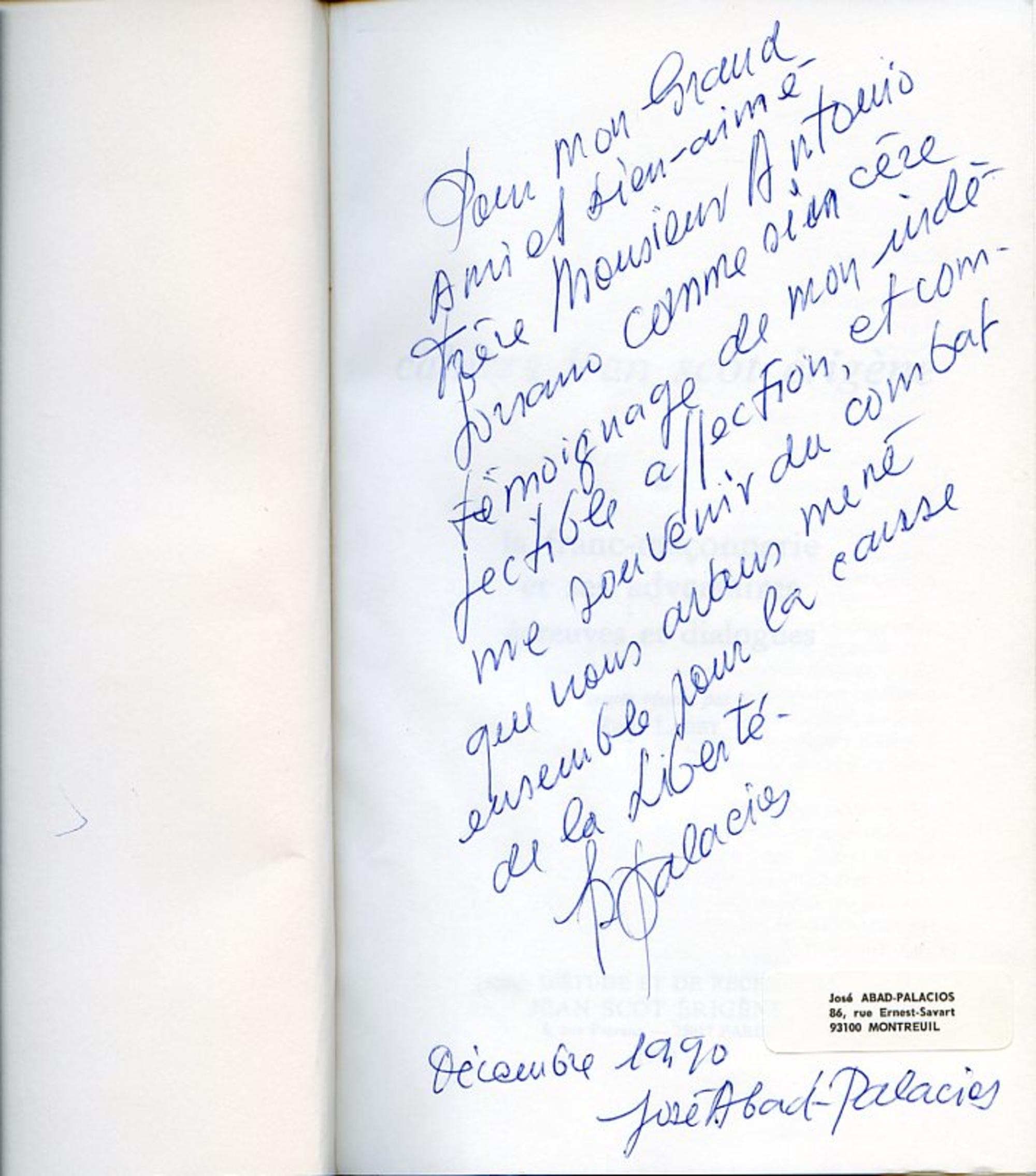 Carta José Abad