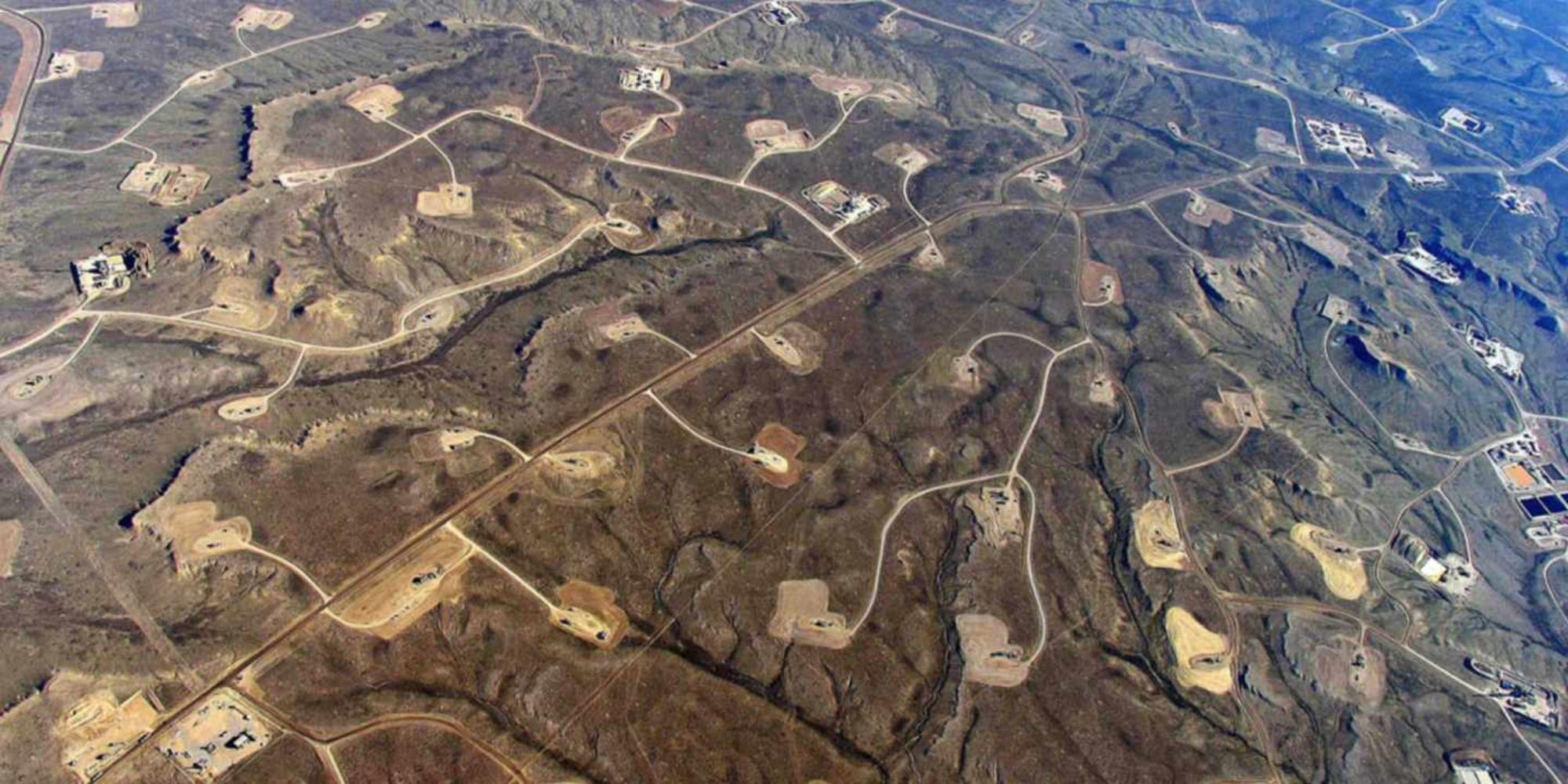 Campos de fracking en Estados Unidos.